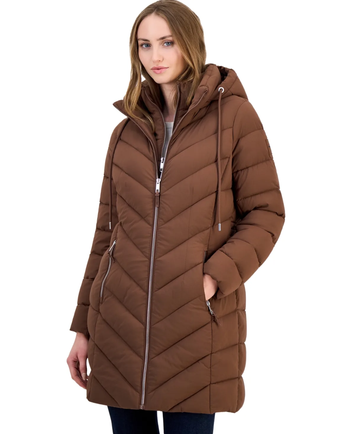 Bibbed Packable Puffer Coat