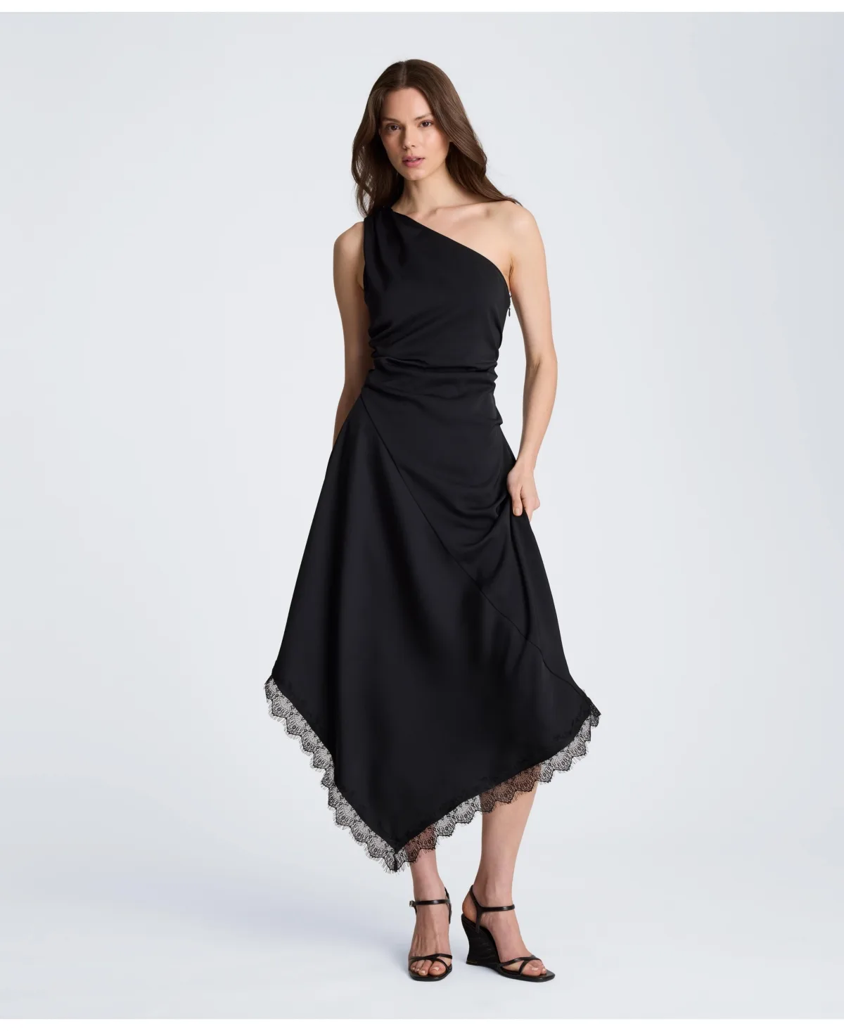 One Shoulder Asymmetrical Dress by Kenneth Cole