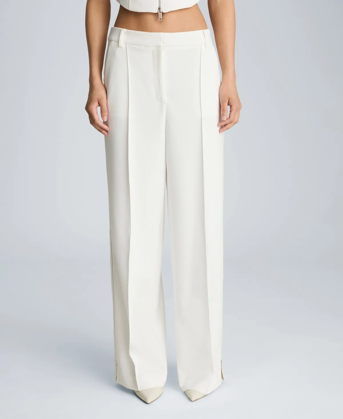 High-Rise Pintuck Pants by Kenneth Cole