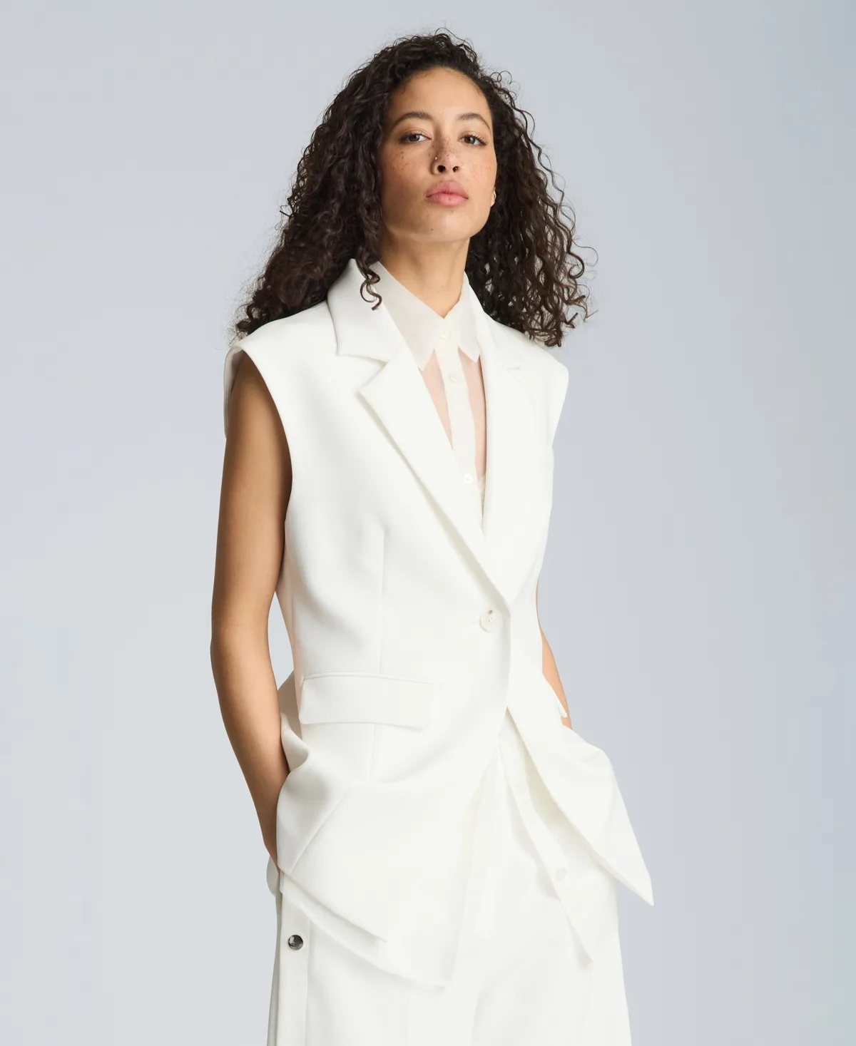 Sleeveless Vest with Removable Shirt by Kenneth Cole