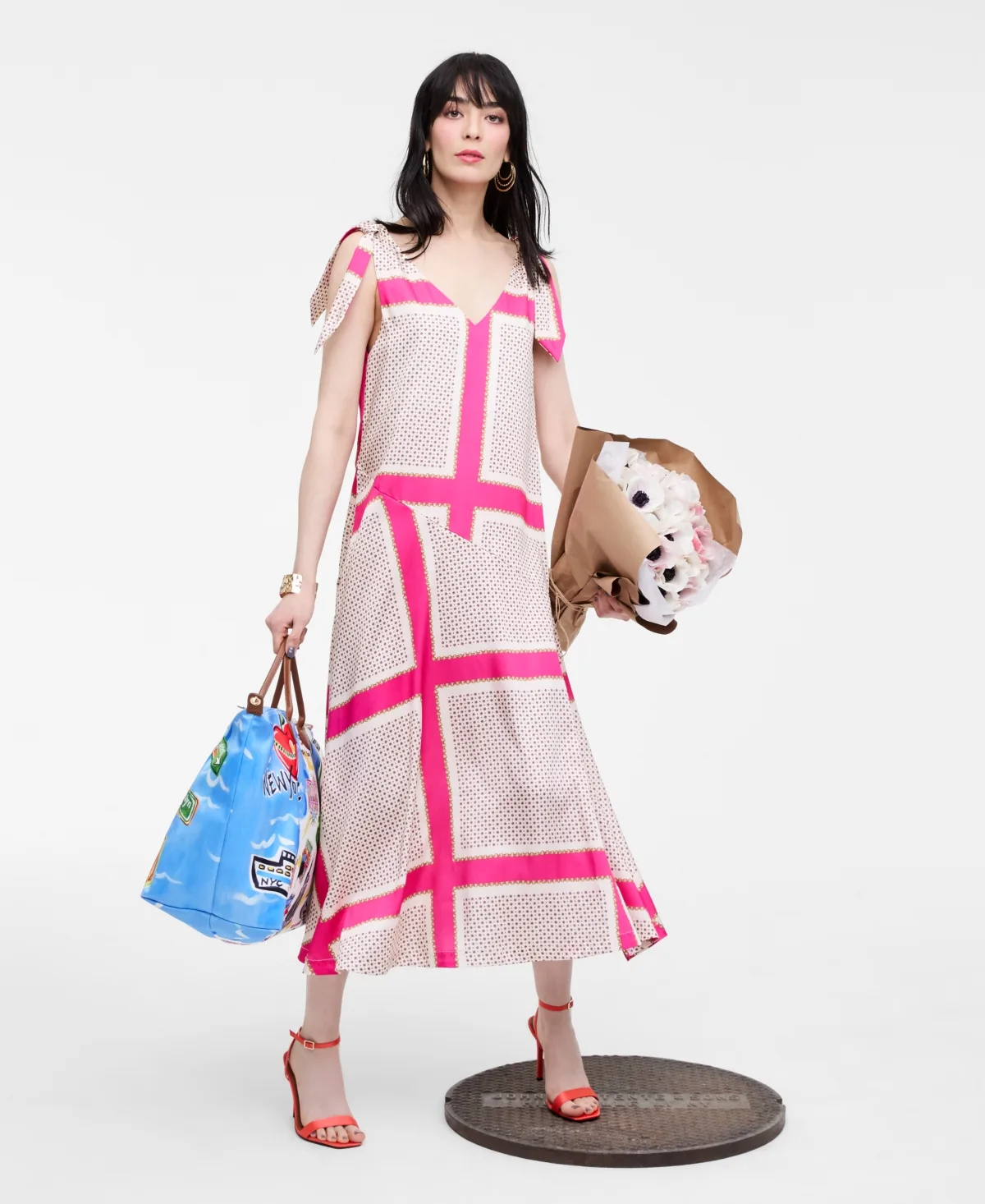 Grid-Print Maxi Dress - Molly Rogers Capsule Collection by On 34th