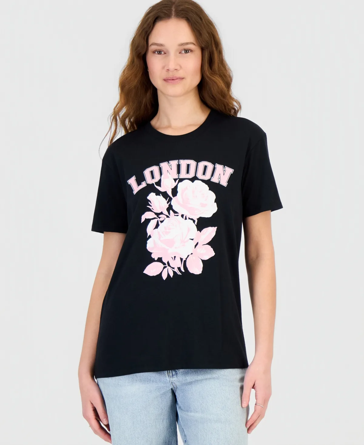 London Rose Graphic Print T-Shirt by Self Esteem