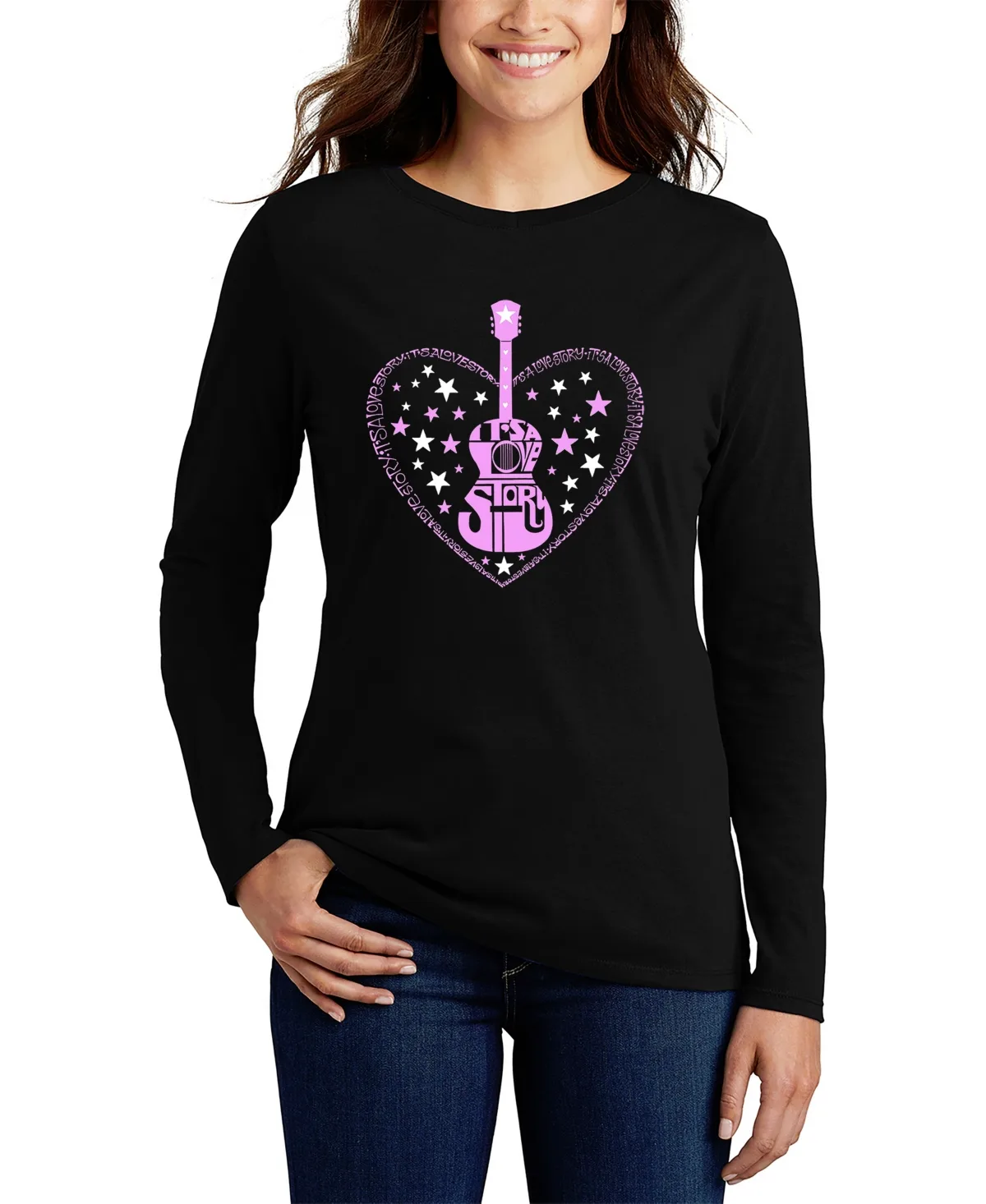 It's a Love Story Word Art Long Sleeve T-Shirt by La Pop Art