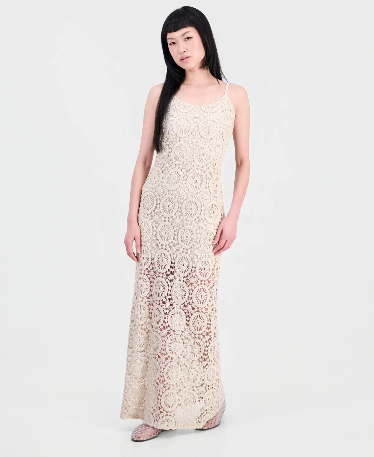 Crochet Maxi Slip Dress by And Now This