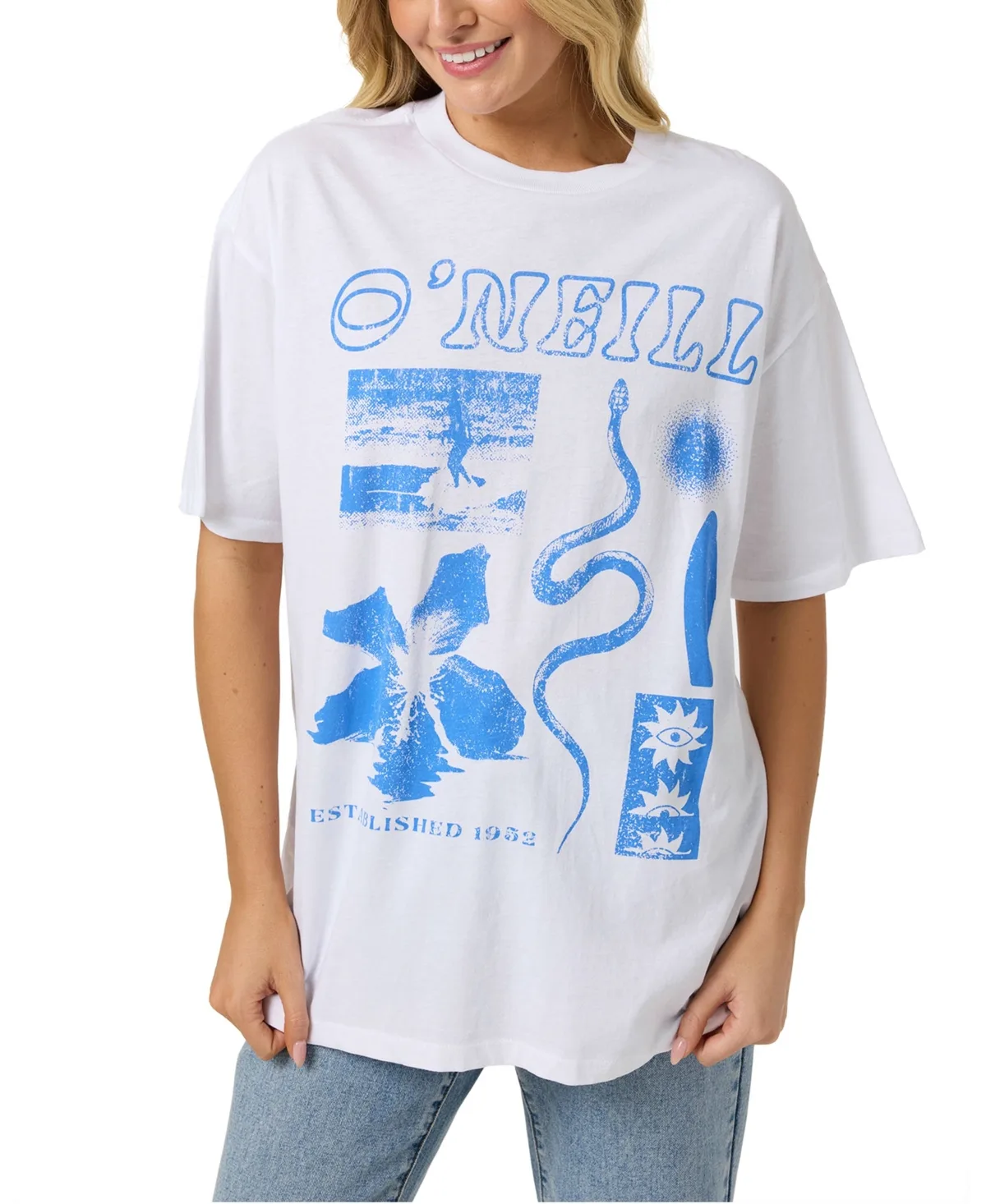 Tropic Meltdown Oversized Crewneck Cotton T-Shirt by O'neill