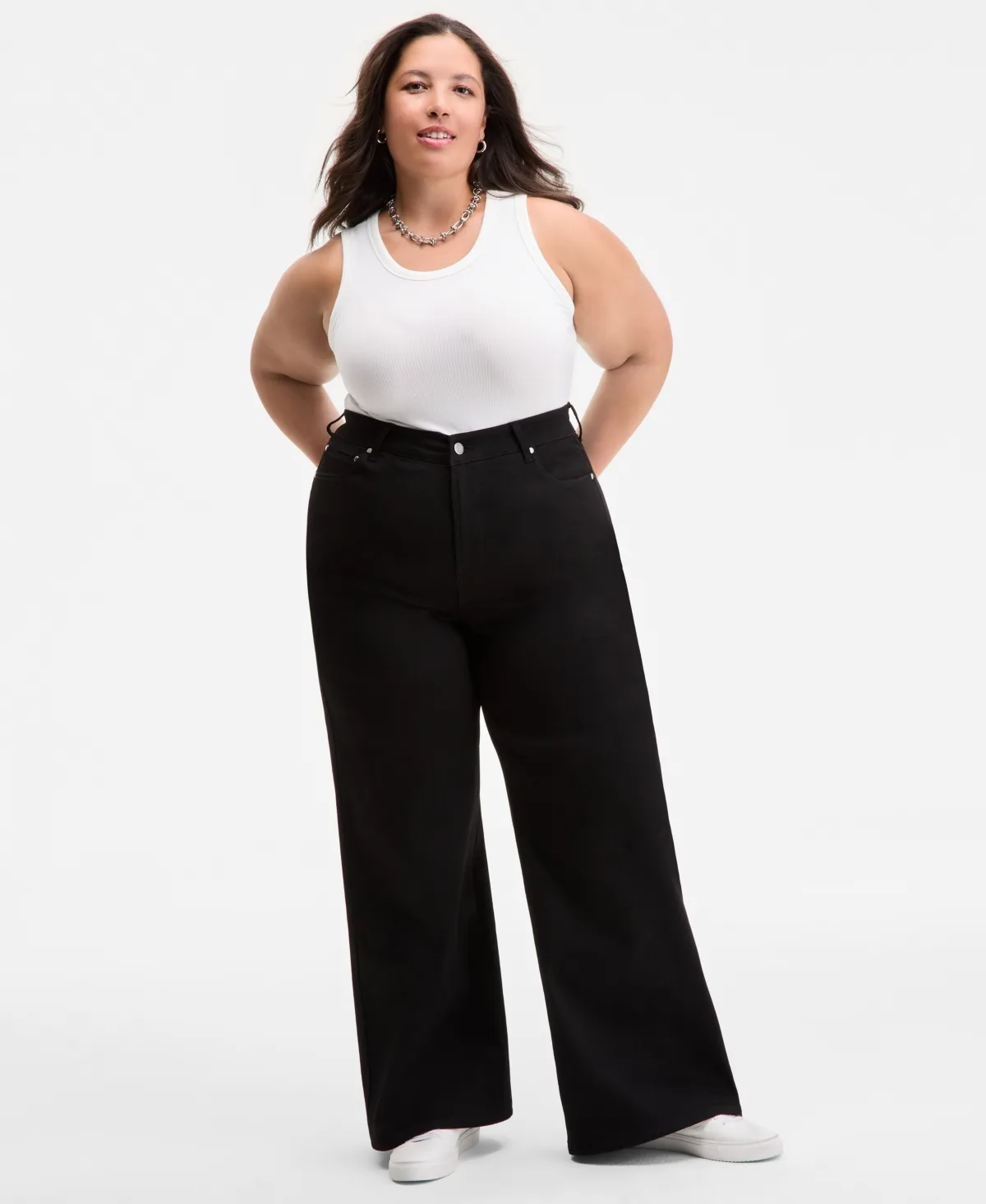 High-Rise Wide-Leg Jeans by On 34th