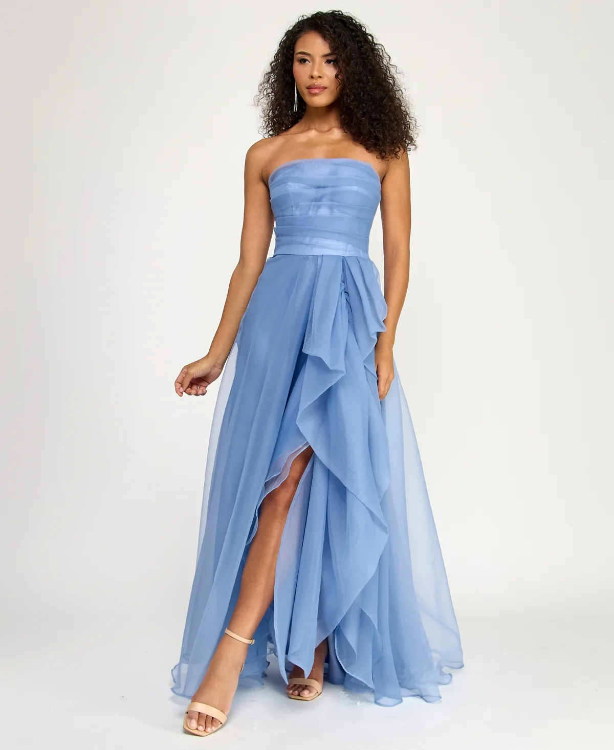 Asymmetric Drape Strapless Ball Gown by B Darlin