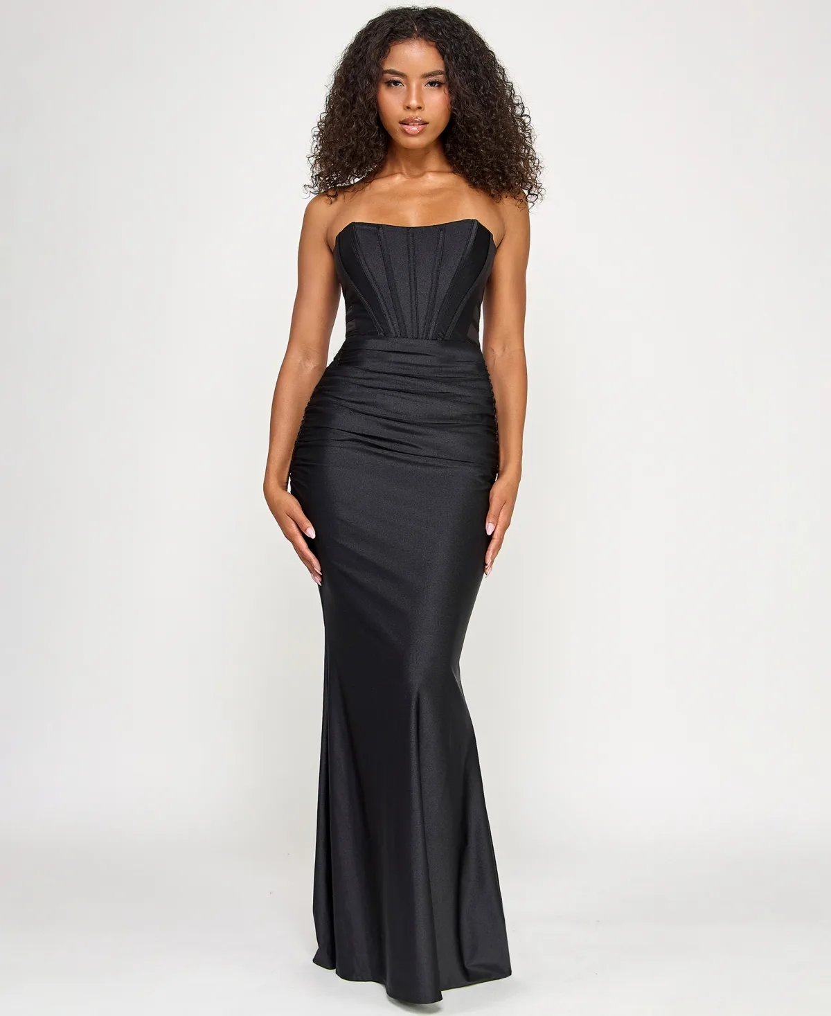 Power Stretch Strapless Gown by Seni & Cade