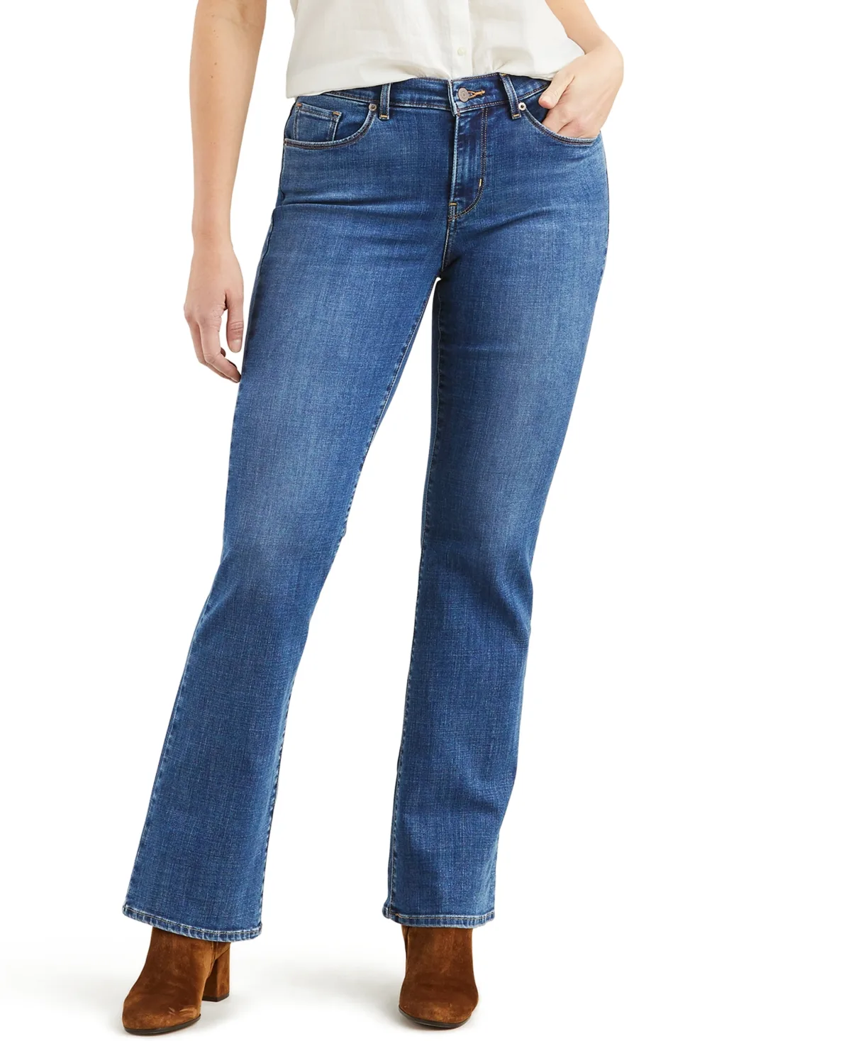 Casual Classic Mid Rise Bootcut Jeans