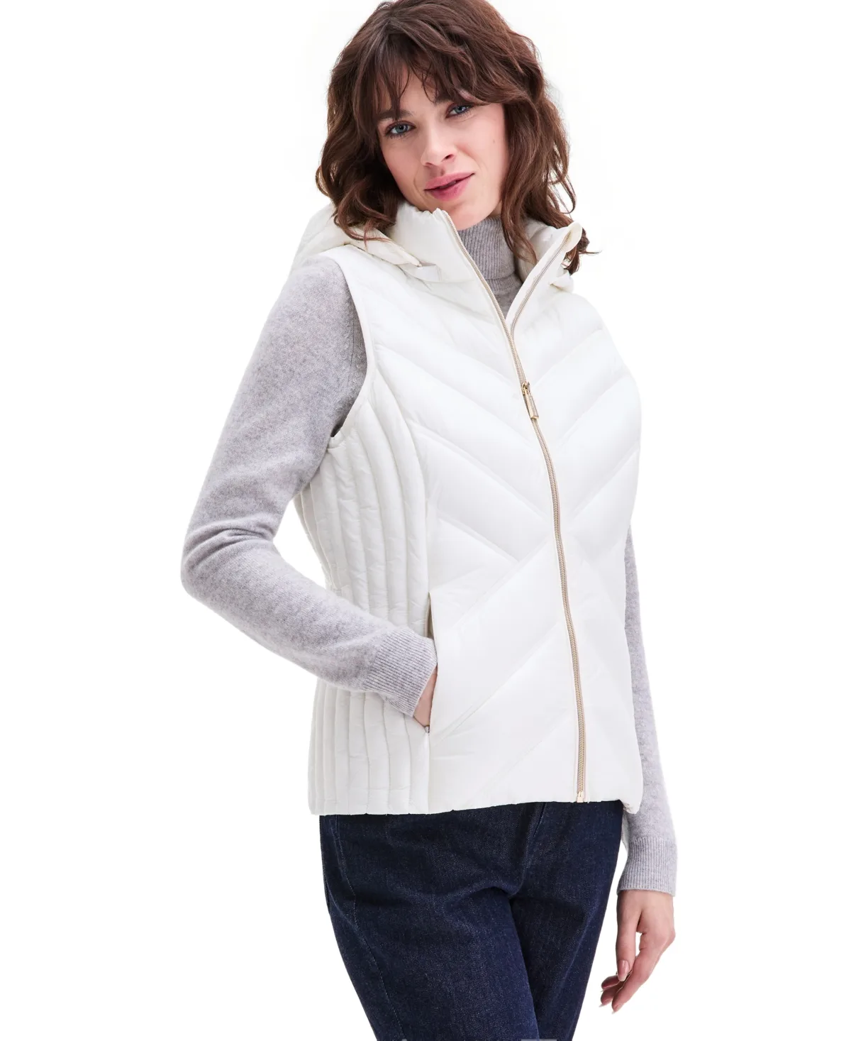 Hooded Puffer Vest by Michael Kors