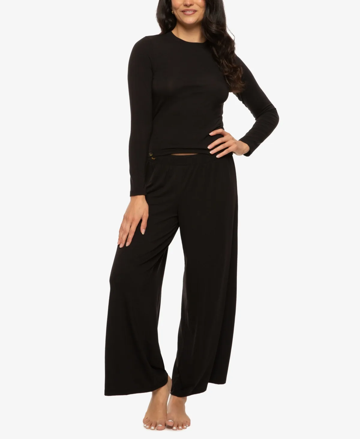 Lena Modal Linen Long Sleeve and Pants Set by Felina