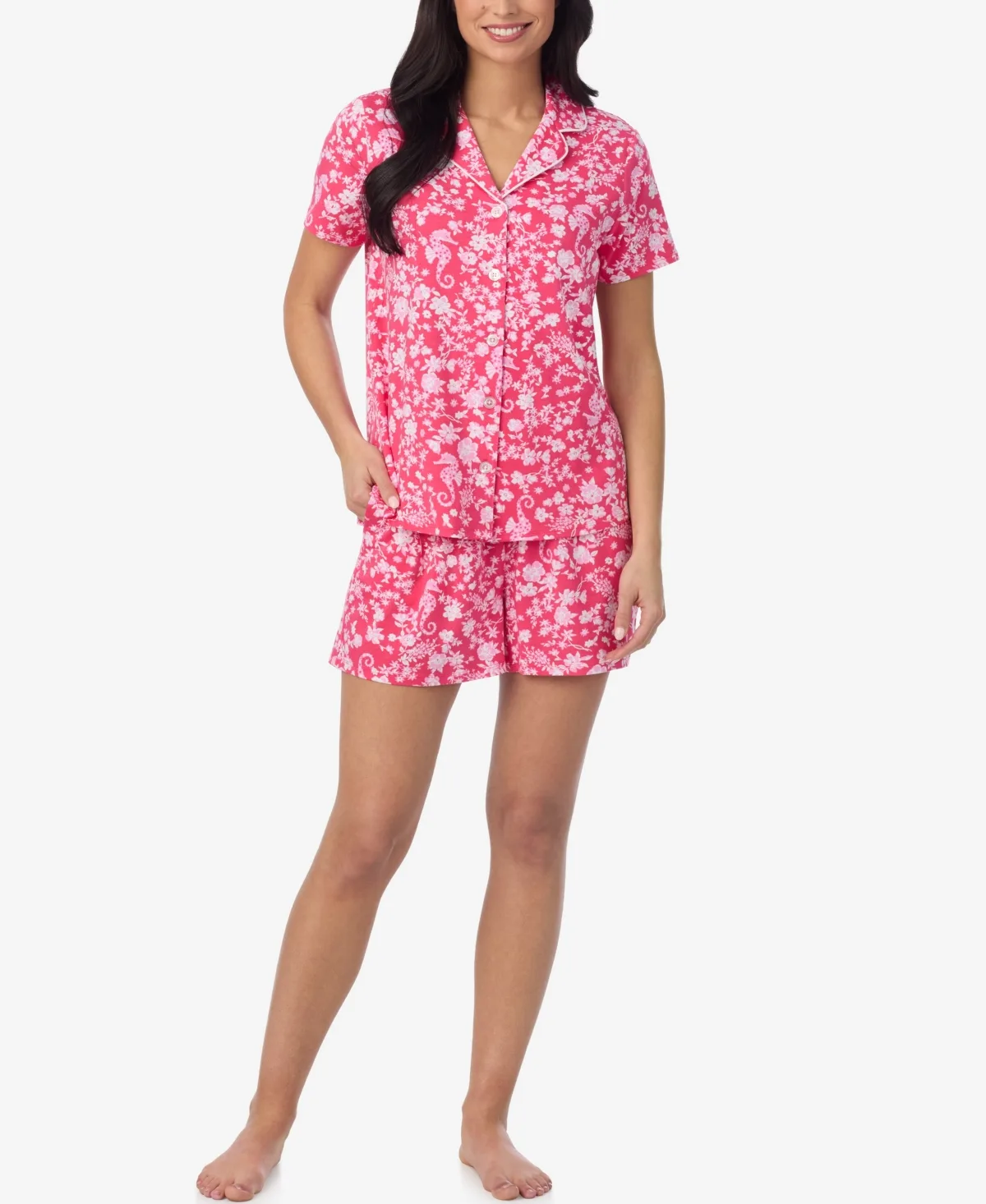 Short-Sleeve Top and Pull-On Pajama Shorts, 2-Piece Set by Cuddl Duds