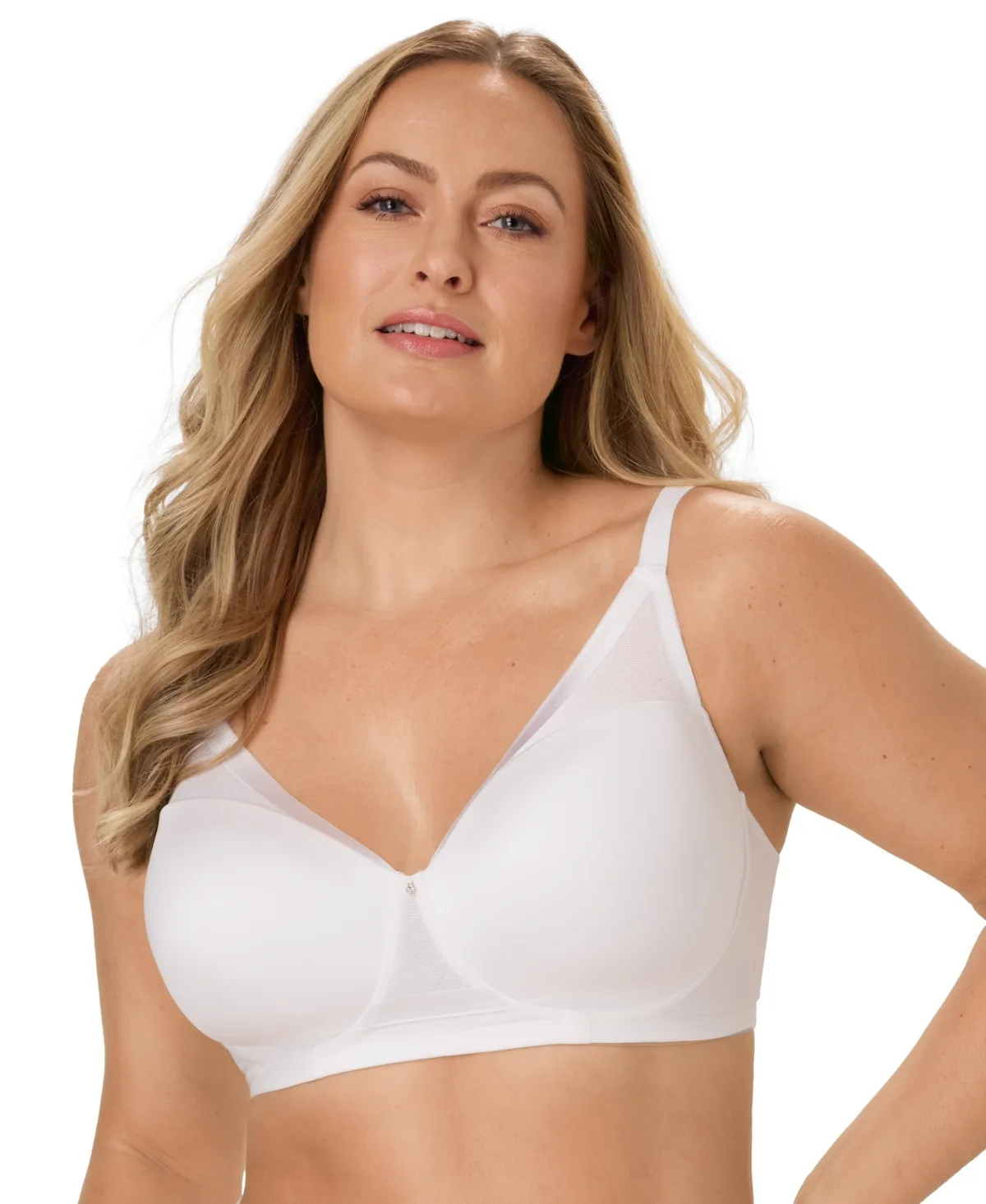 Flawless Fit Wireless Moisture-Wicking Foam Cups Convertible T-Shirt Bra by Bali