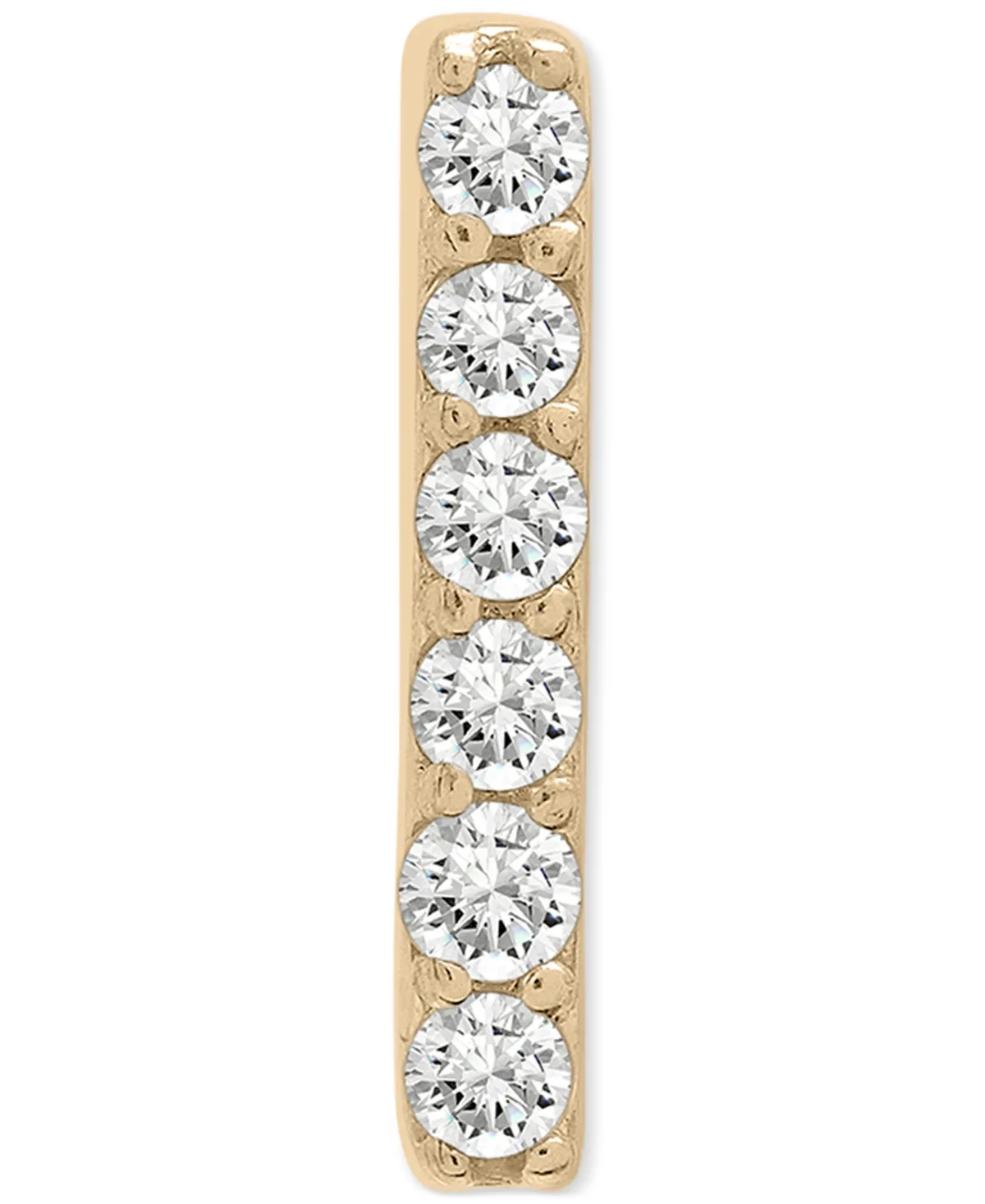 Diamond Single Stud Earring (1/20 ct. t.w.) in 10k White or Yellow Gold by Wrapped