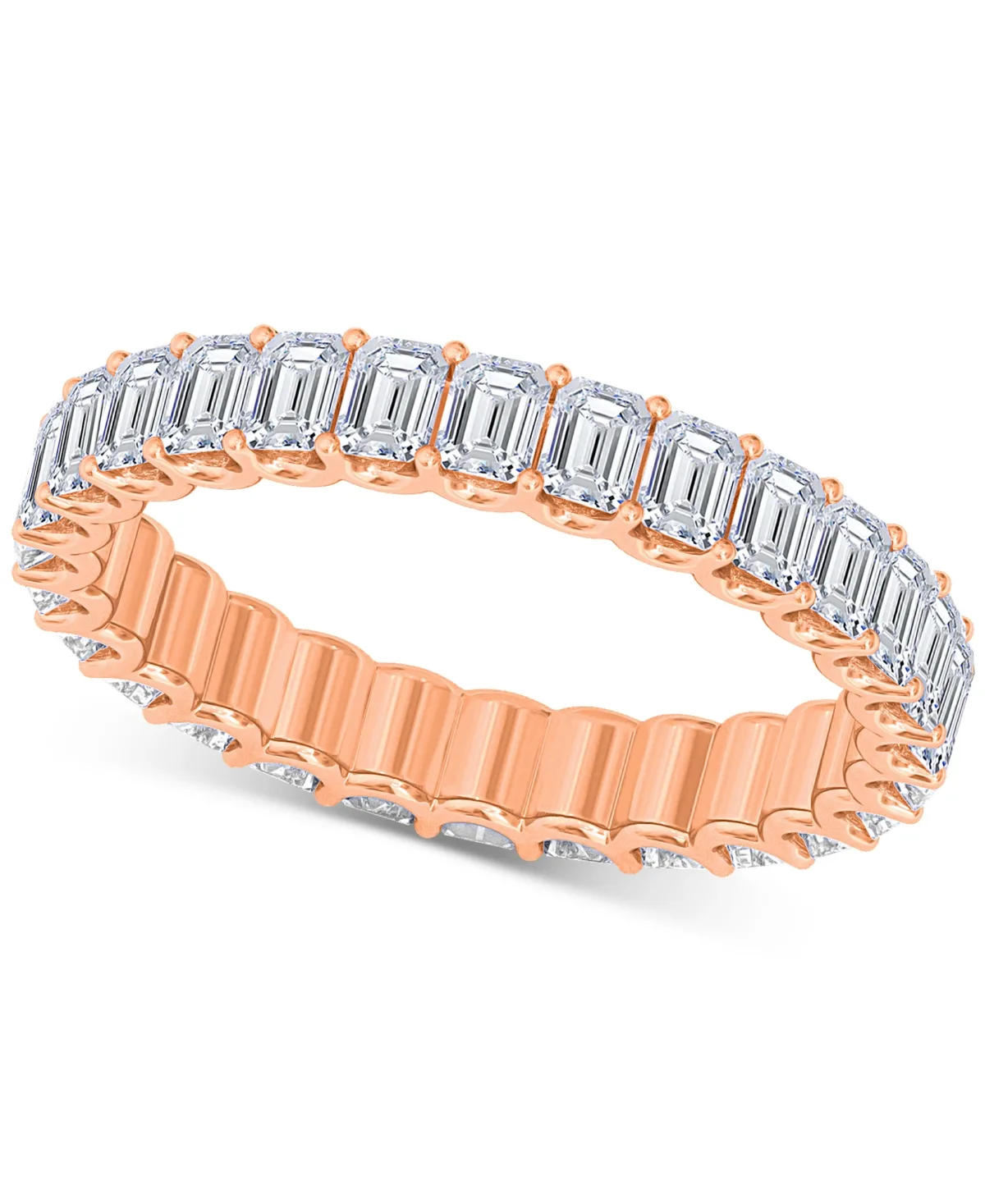 Diamond Emerald-Cut Eternity Band (2 ct. t.w.) in Platinum or 14k Gold by Macy's