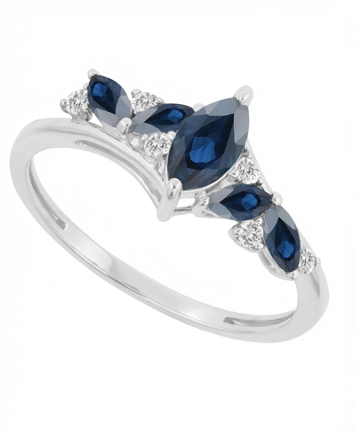Emerald (7/8 ct. t.w.) and Diamond (1/10 ct. t.w.) Ring in 14k Yellow Gold (also Available in Sapphire, Ruby)