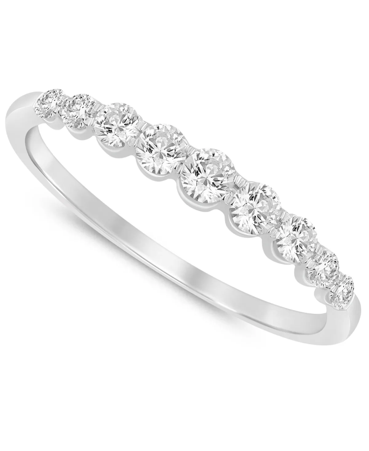 Diamond Graduated Band (1/2 ct. t.w.) in 14k White Gold by Macy's