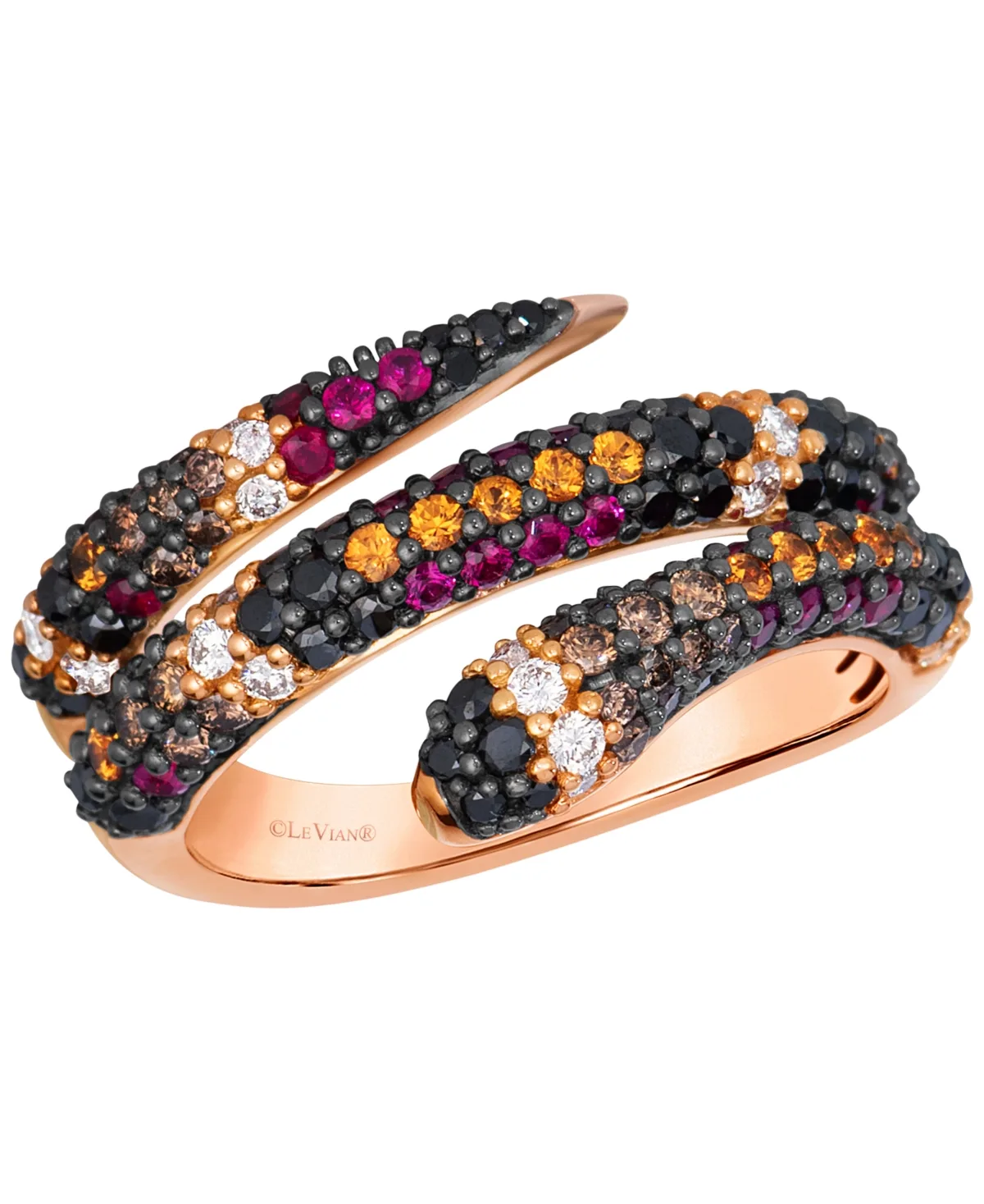 Spessartite (5/8 ct. t.w.) & Diamond (1-1/4 ct. t.w.) Ring in 14k Strawberry Gold by Le Vian
