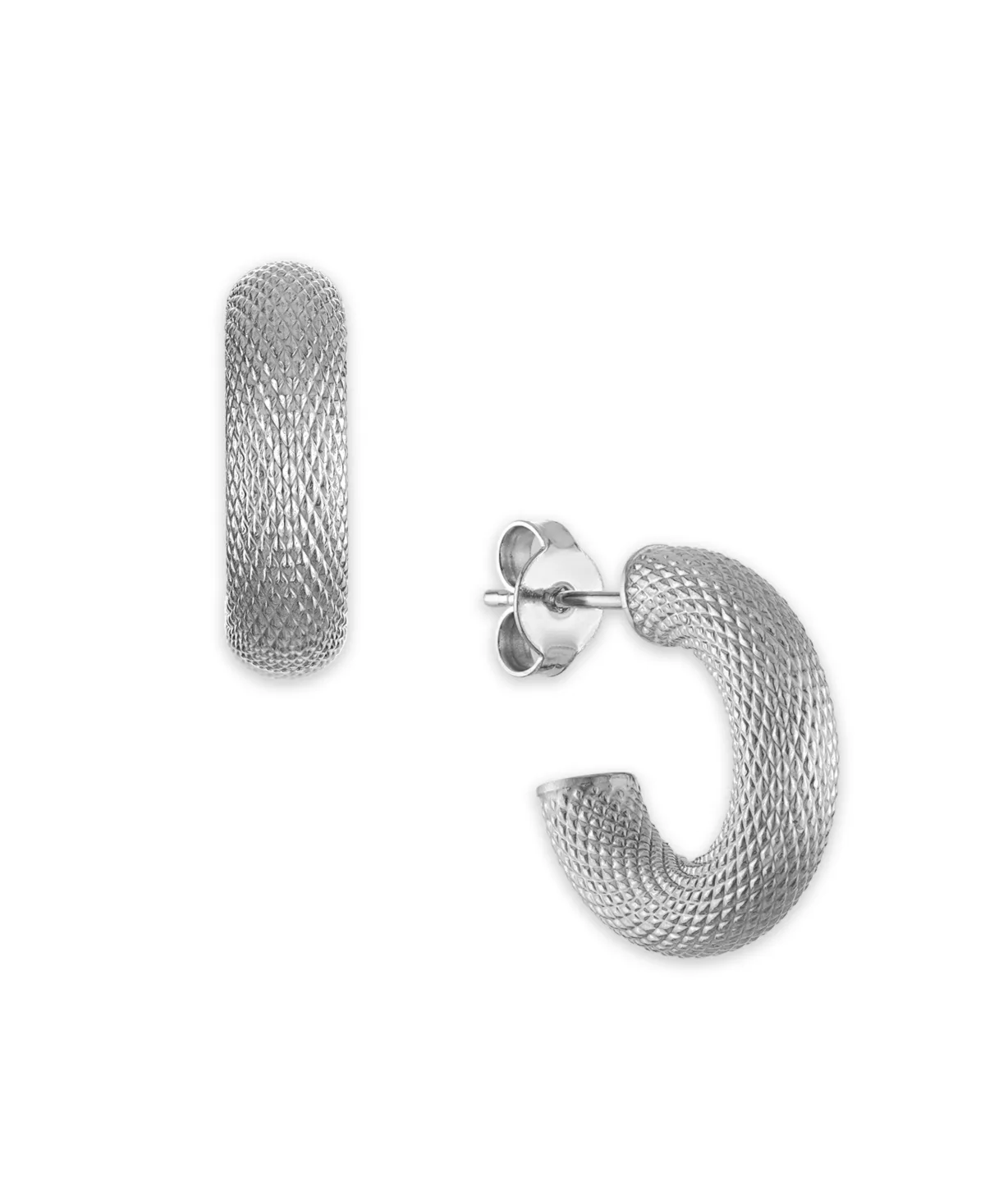 Diamond Cut Sparkle Hoop Earrings in 10k Gold
