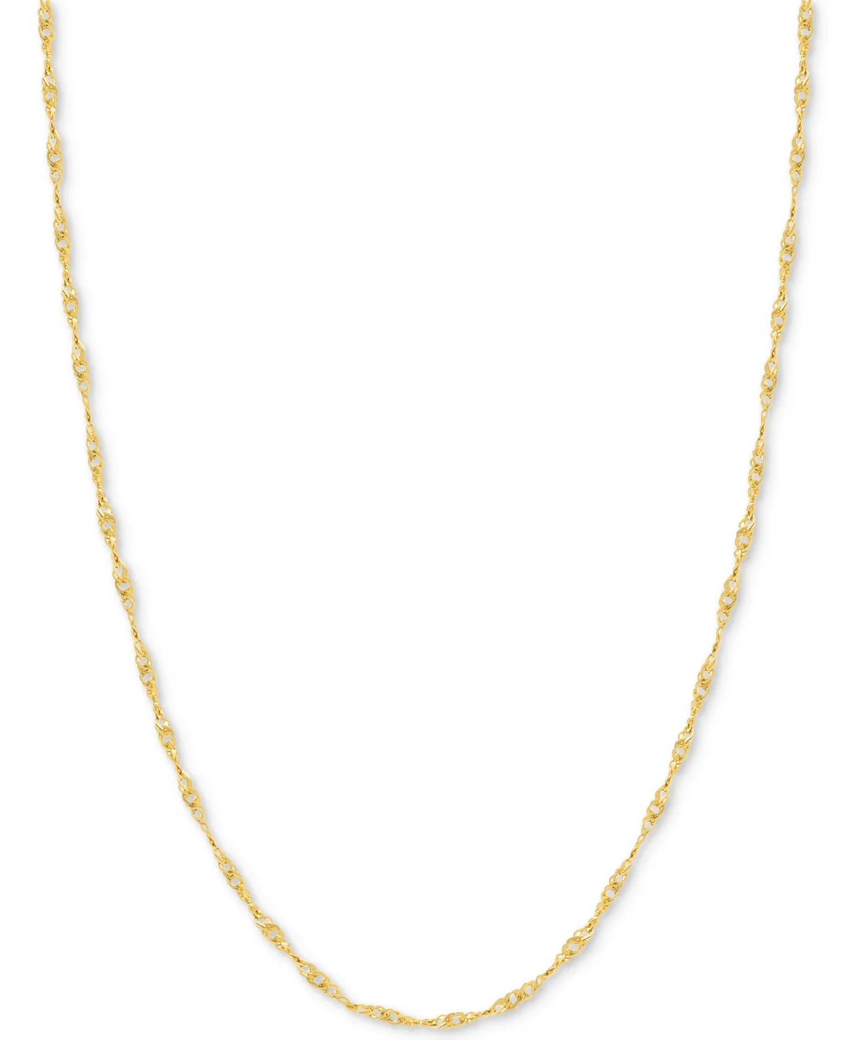 24" Singapore Chain Necklace (7/8mm) in 14k Gold by Macy's