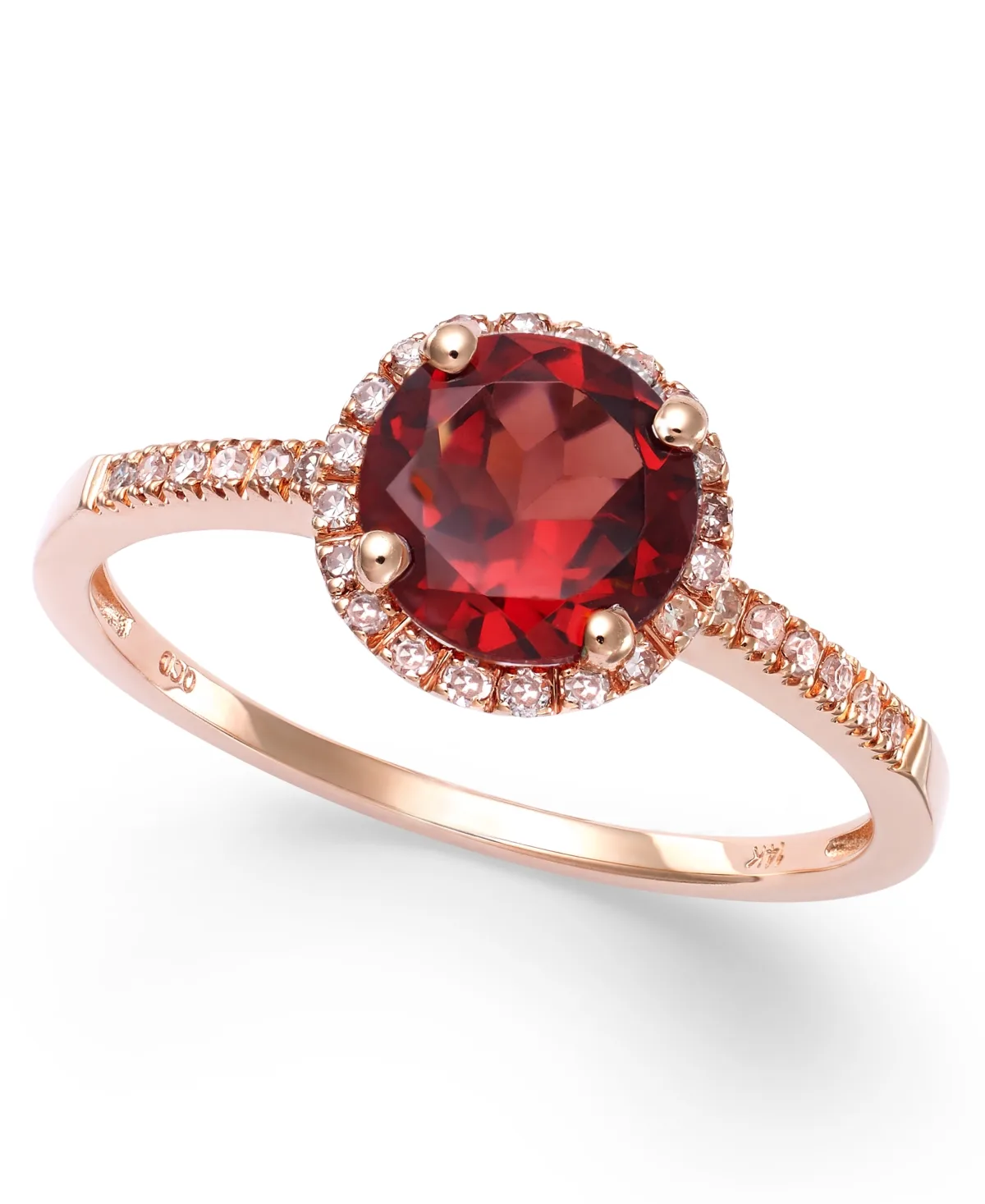 Amethyst (1-1/6 ct. t.w.) and Diamond (1/8 ct. t.w.) Ring in 14k Gold by Macy's