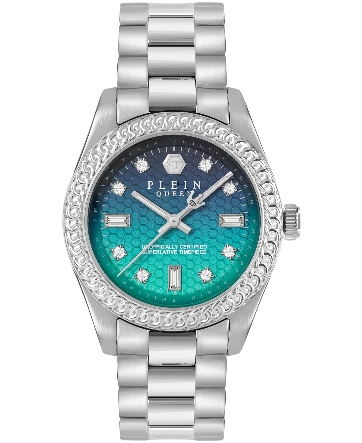 Queen Silver Stainless Steel Bracelet Watch, 36mm