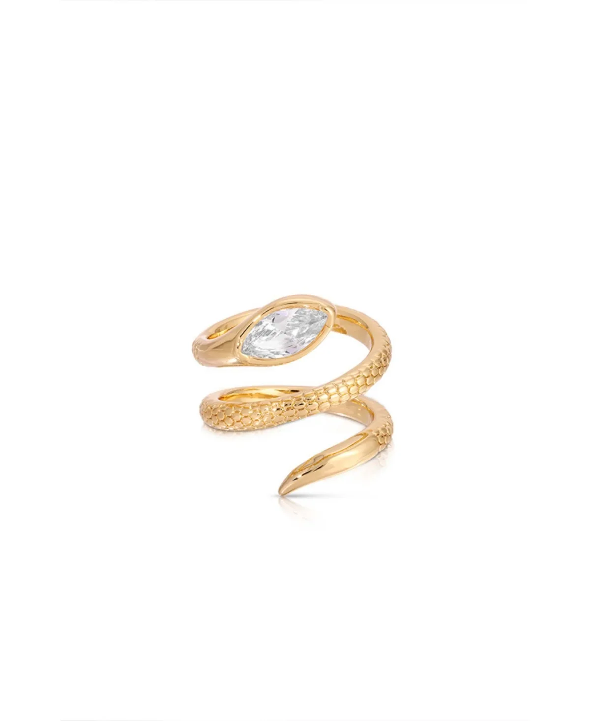 Gold-Plated Marquise Coiled Ring by Ettika