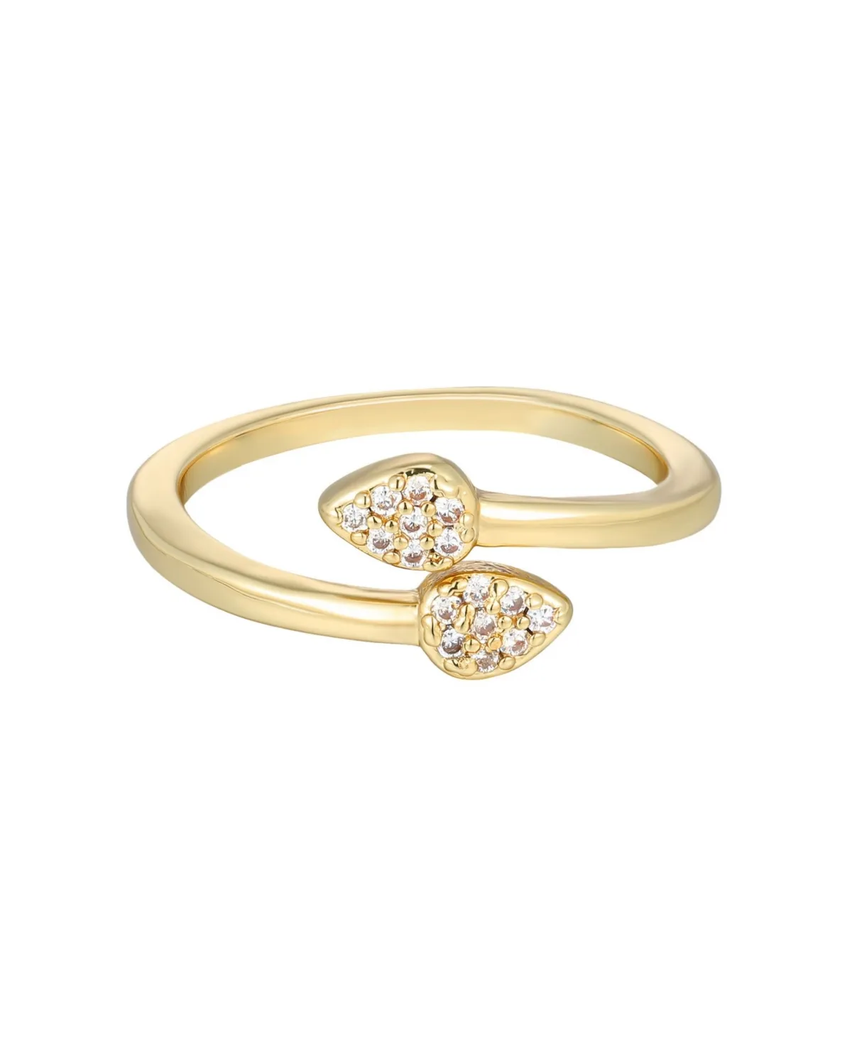 Cubic Zirconia Overlap Petals Ring by Adornia