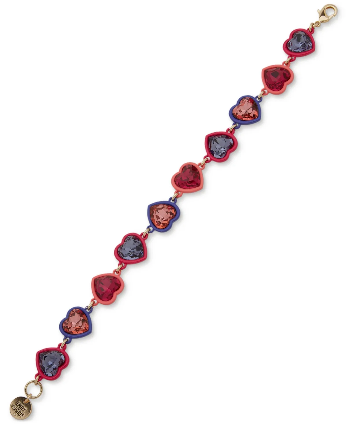 Gold-Tone Multi-Stone Link Bracelet by Emily In Paris