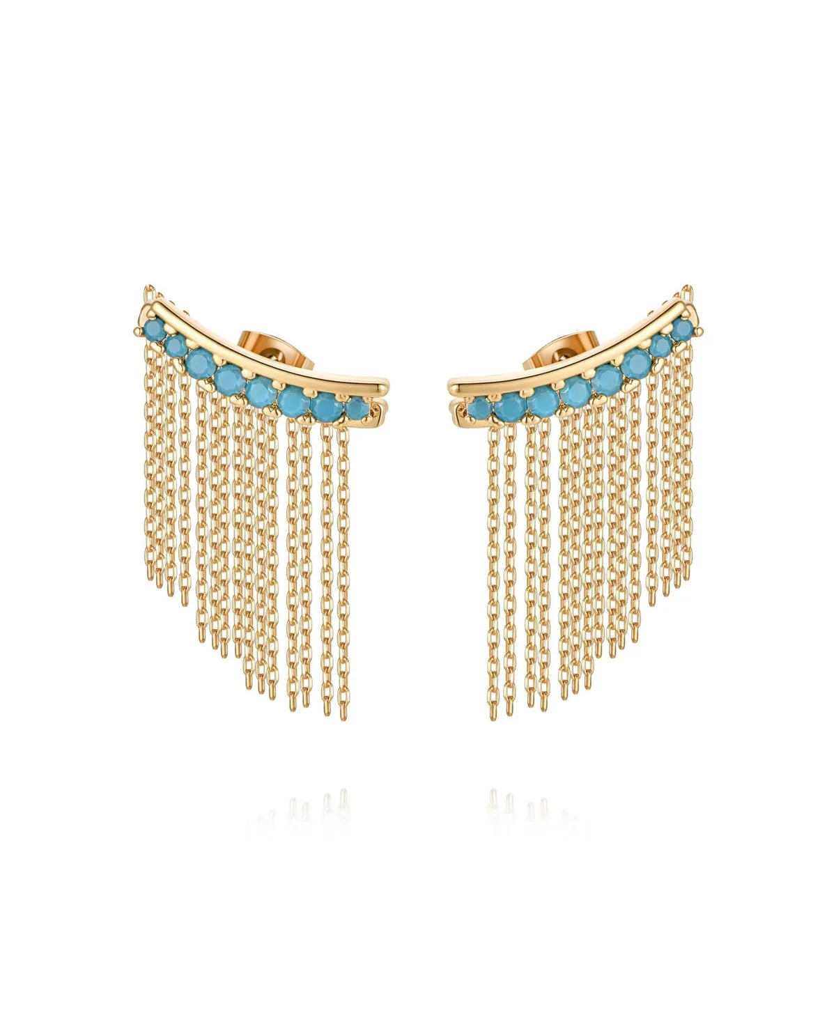 Bead 18k Gold Plated Ear Crawler by Ettika