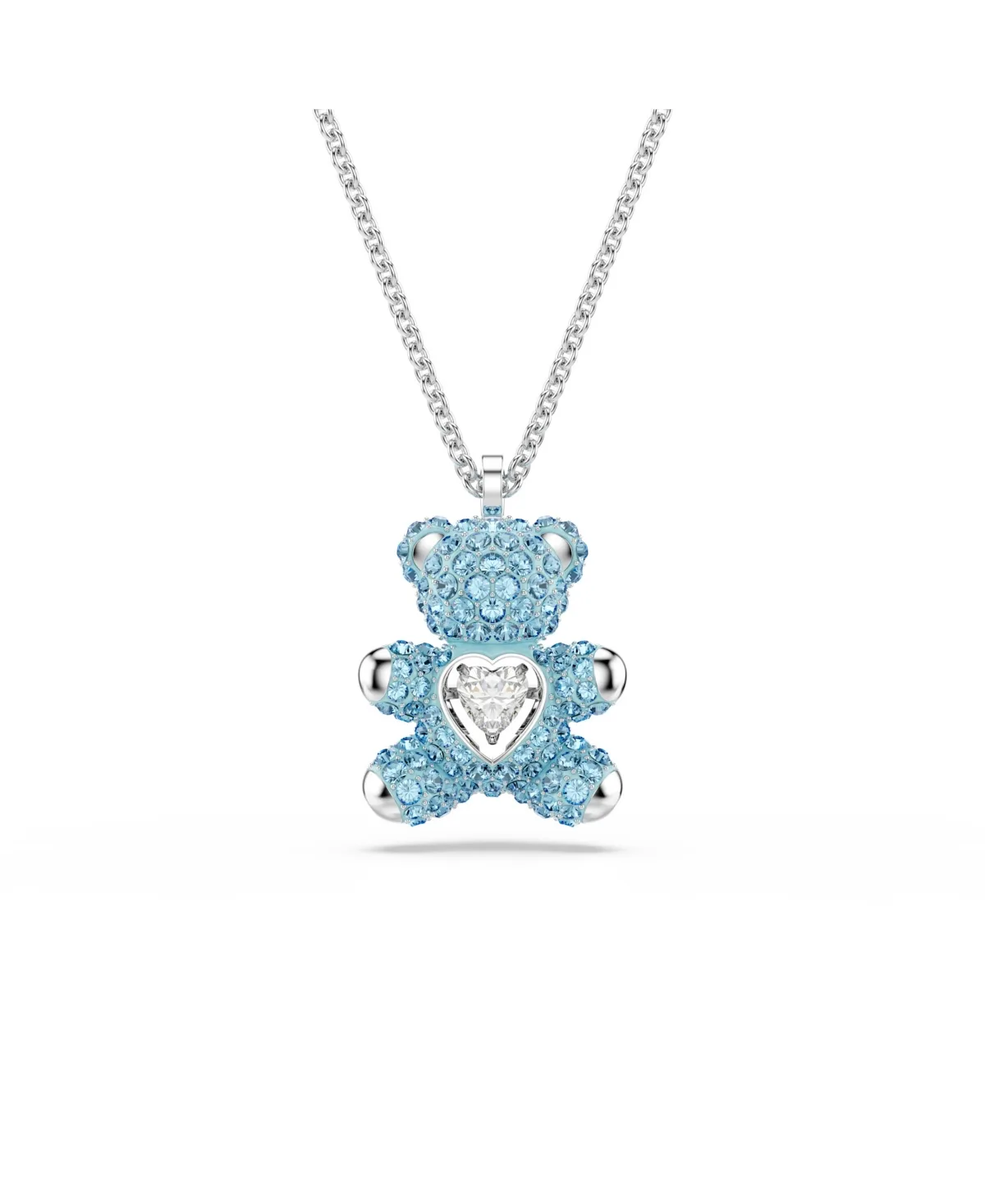 Teddy Rhodium Plated Pendant Necklace by Swarovski