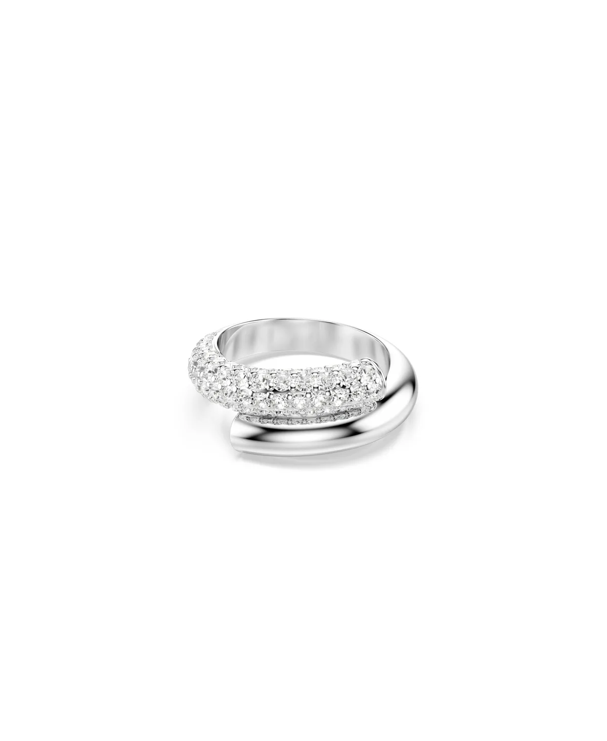 White, Rhodium Plated Dextera Ring by Swarovski