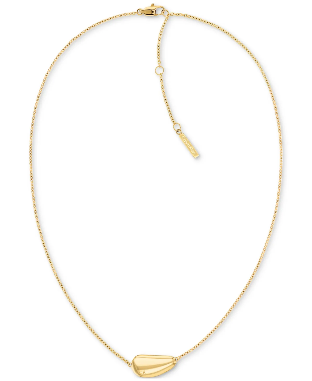 Stainless Steel Structural Pendant Necklace, 16" + 2" Extender by Calvin Klein