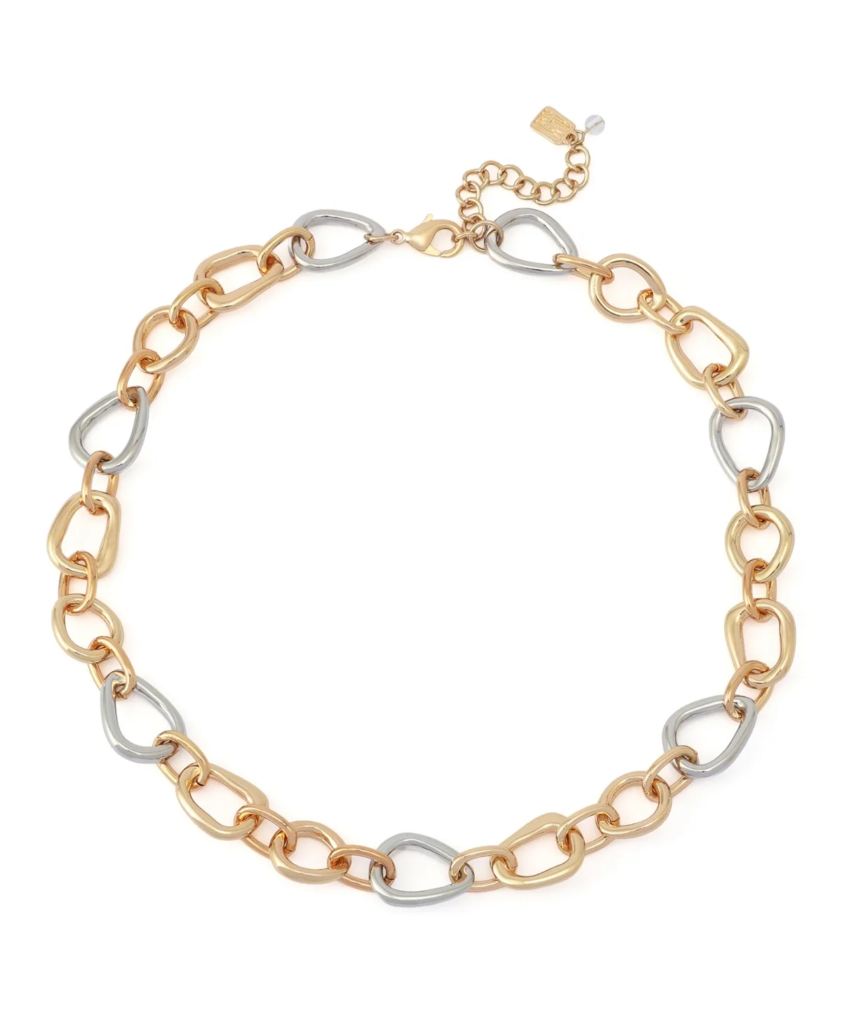 Two-Tone Sculpted Link Collar Necklace by Robert Lee Morris Soho
