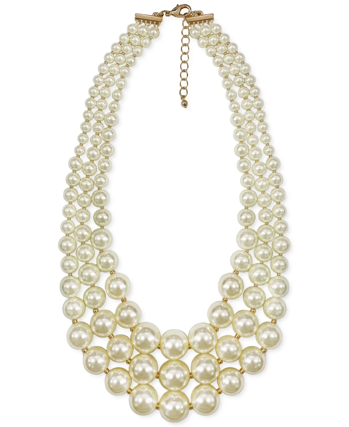 Imitation Pearl Three-Row Collar Necklace by Charter Club