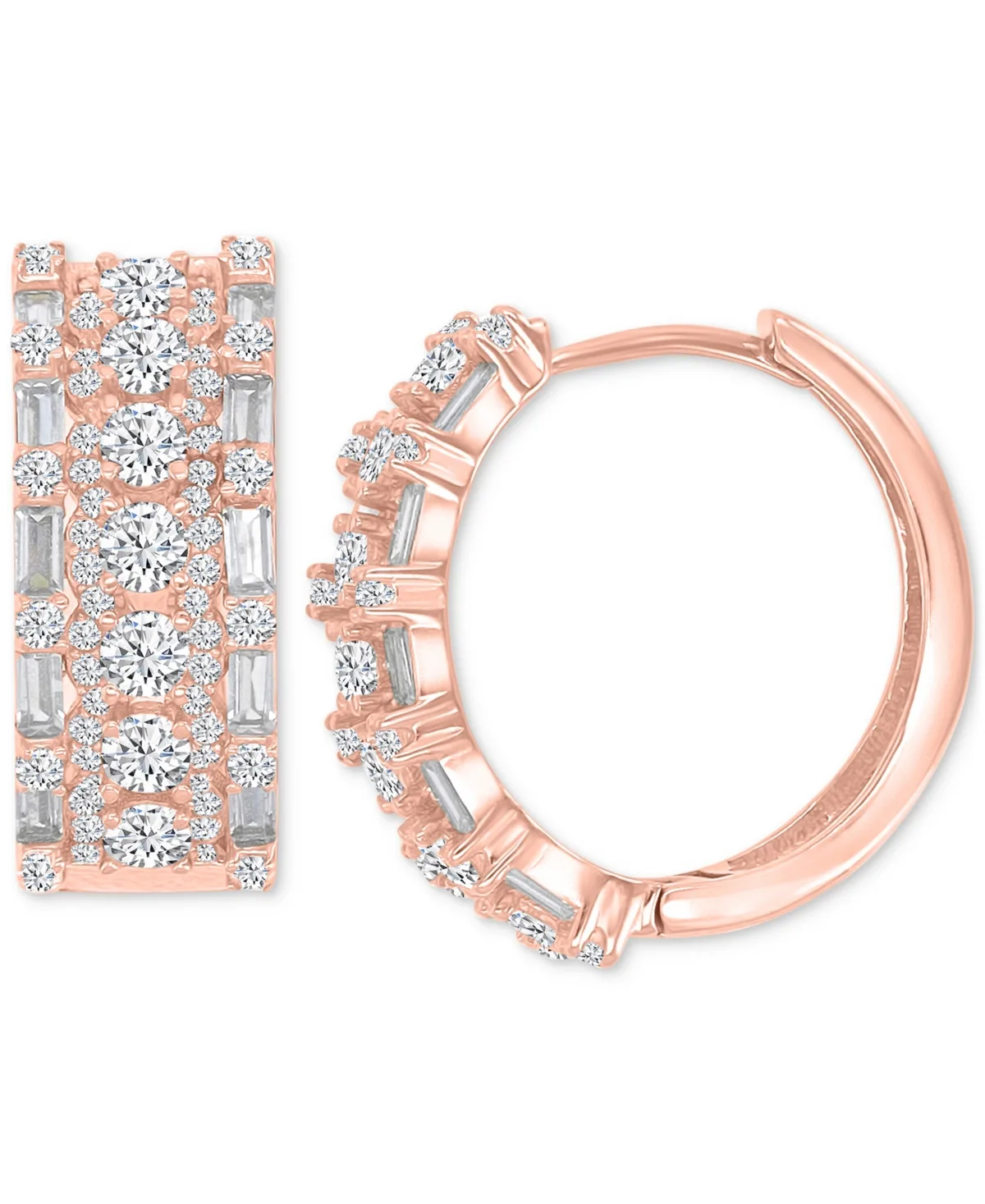 Oval Puffy Hoop Earrings in 14K Gold Over Sterling Silver by Macy's