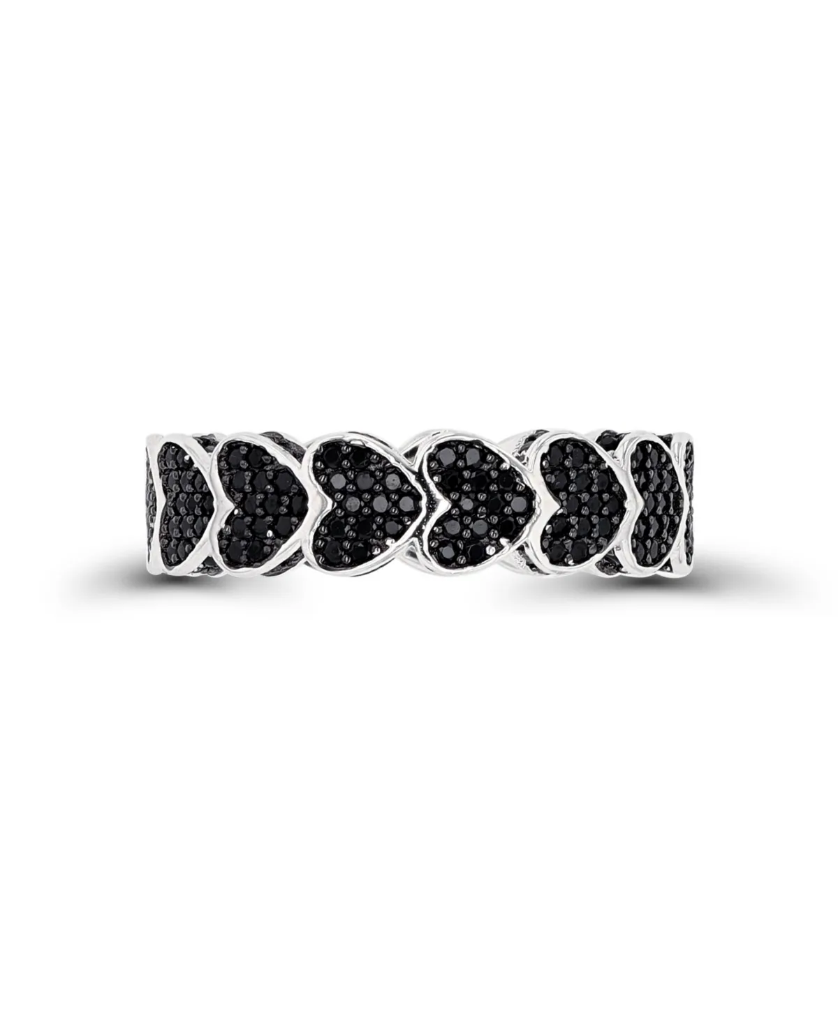 Spinel Pave Hearts Eternity Ring by Macy's