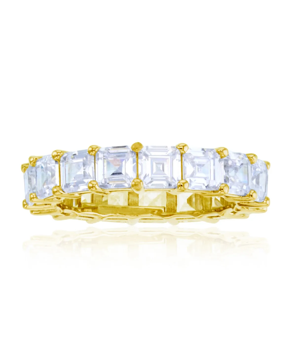 Cubic Zirconia Eternity Band in 14k Gold-Plated Sterling Silver by Macy's