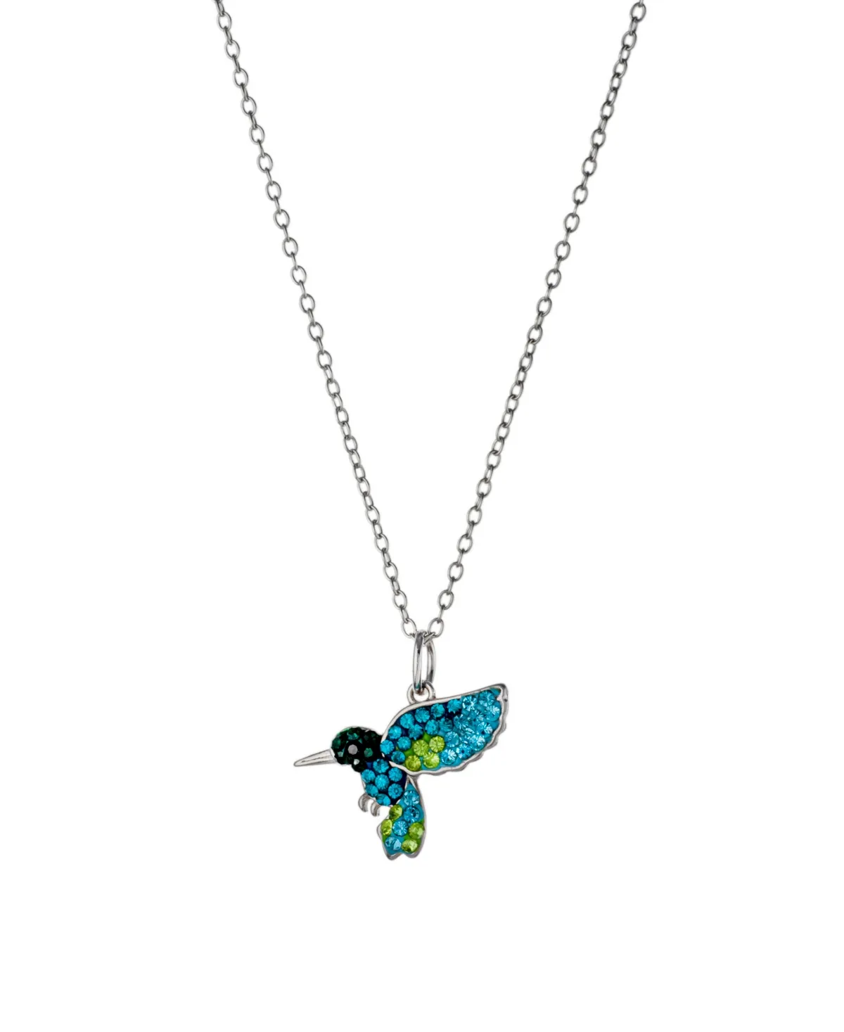 Crystal Hummingbird Pendant Necklace (0.19 ct. t.w.) in Sterling Silver by Giani Bernini