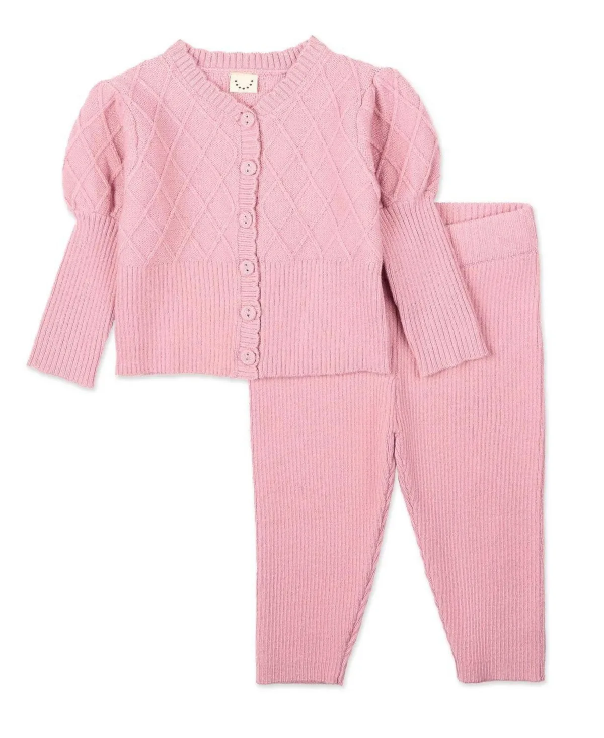 2 Piece "Juliet" Mixed Knit Cardigan and Legging Set by Memoi