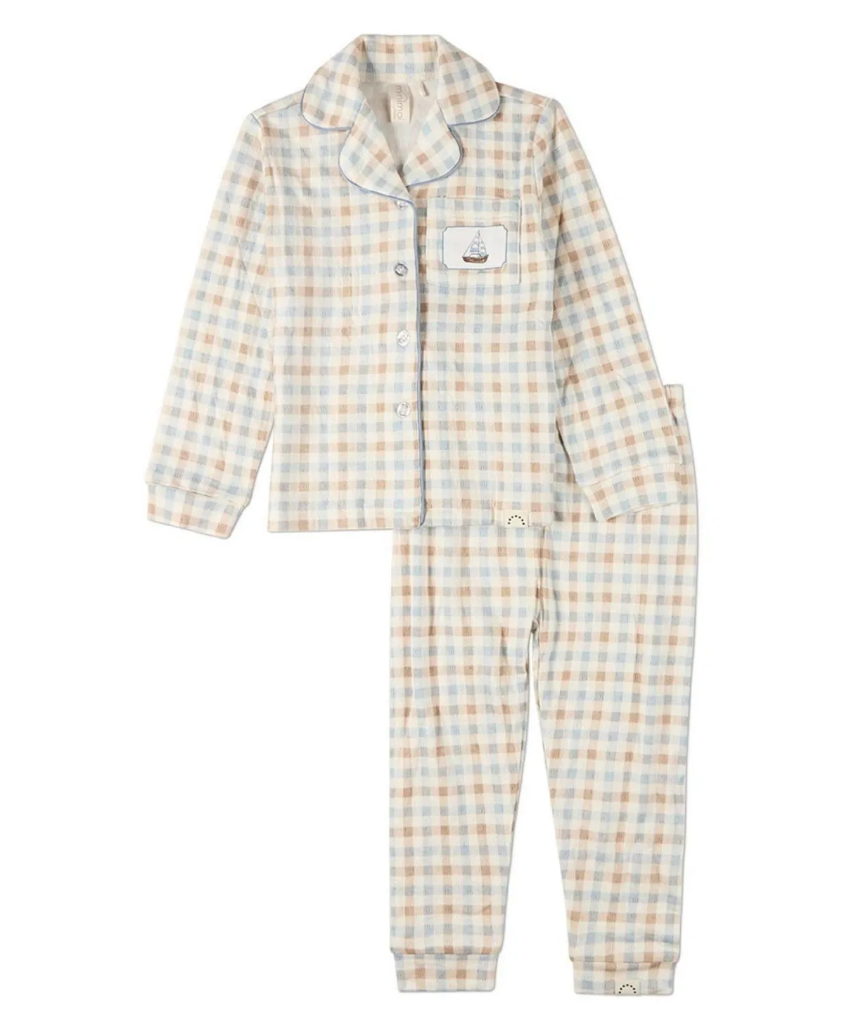 2 Piece "Let Your Dreams Set Sail" Pointelle Plaid Lounge Set by Memoi
