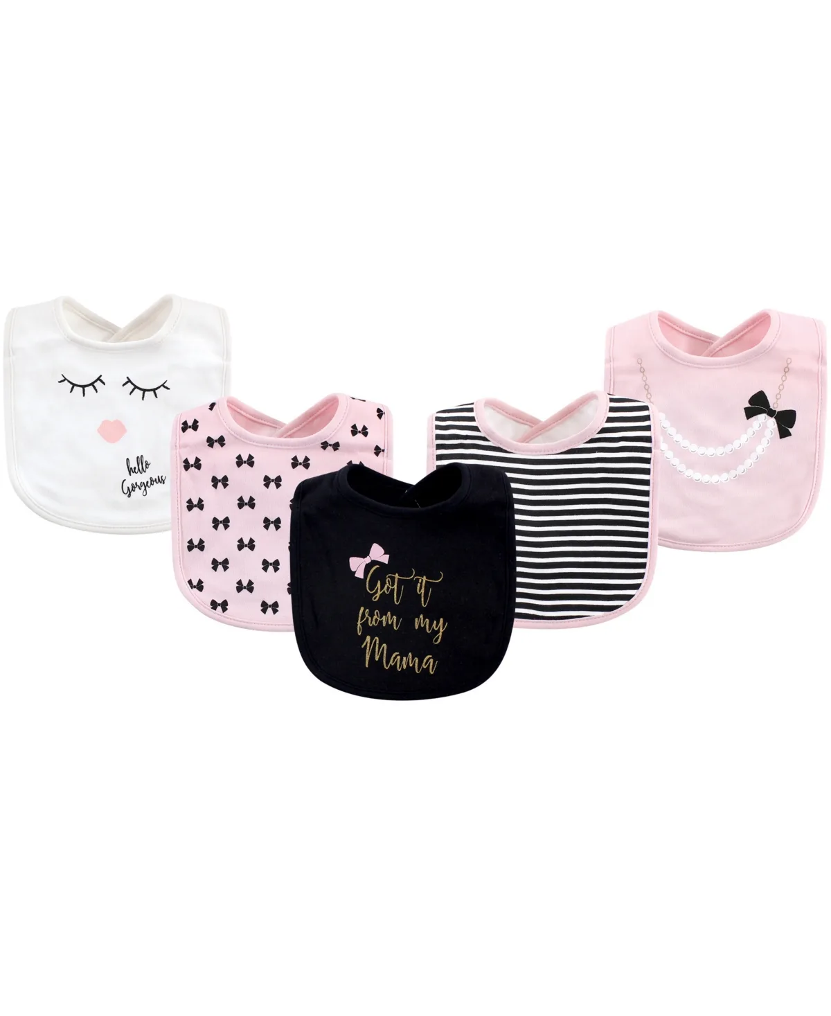 Cotton Bibs 5pk, Gentleman, One Size by Little Treasure