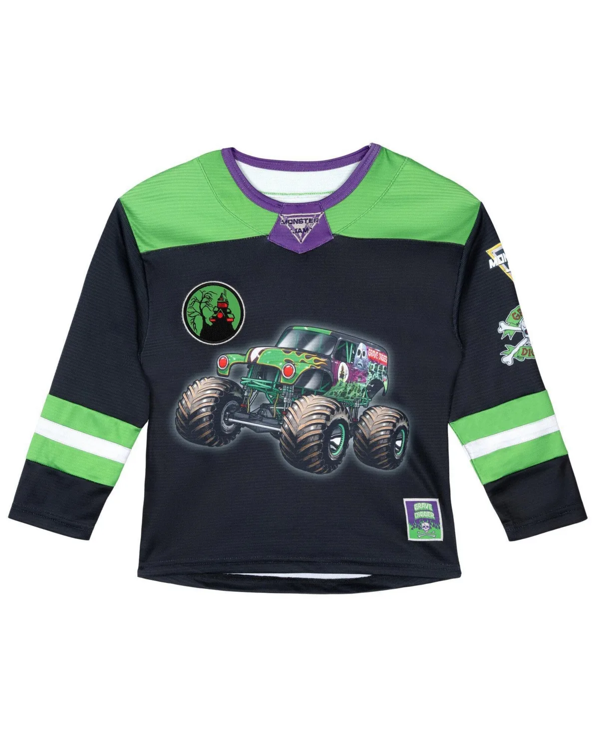 Mesh Pullover Graphic Hockey Jersey Top by Monster Jam