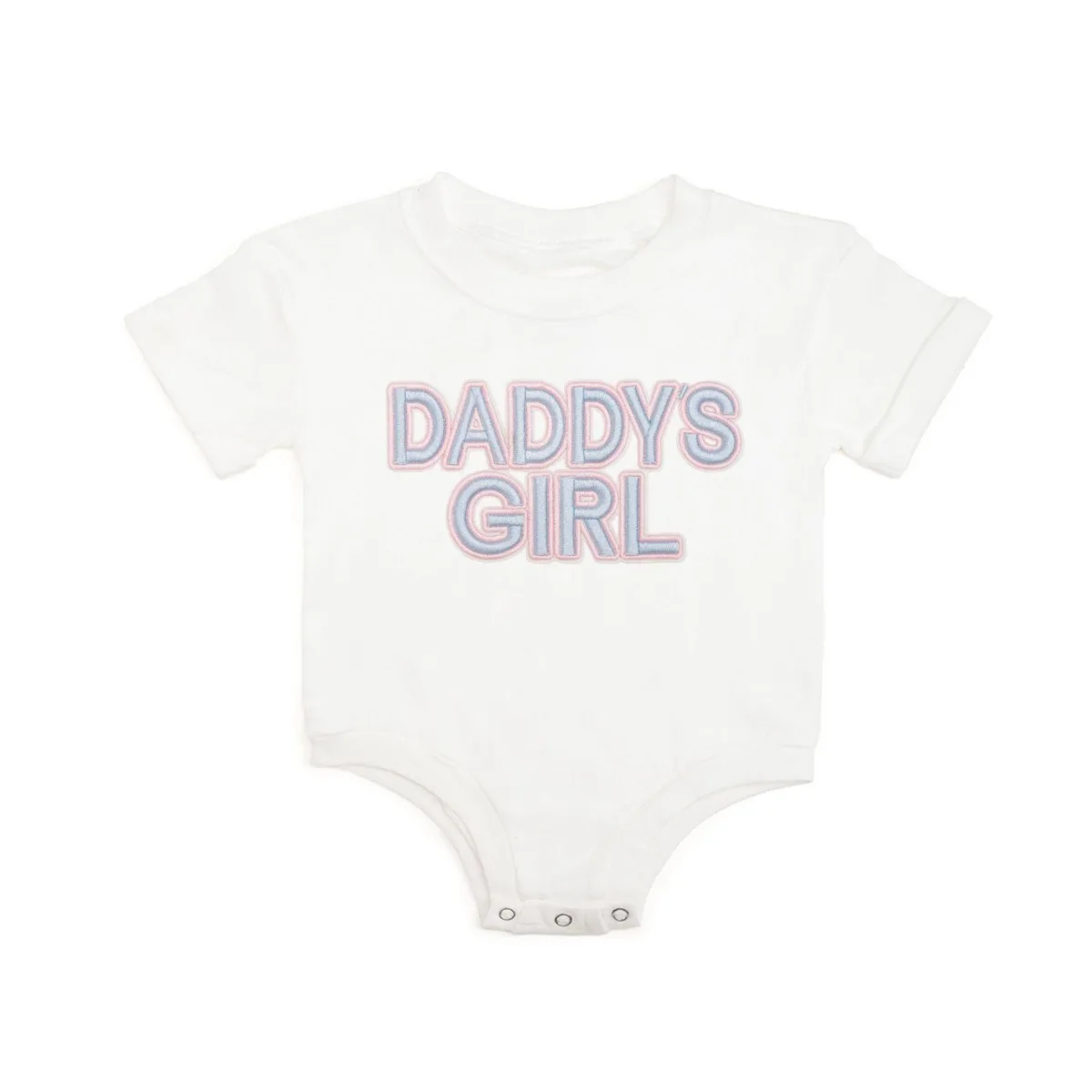 Daddy's Patch Short Sleeve Romper by Sweet Wink