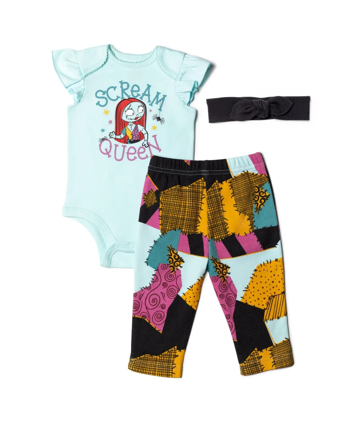 Bodysuit Pants and Headband 3 Piece Outfit Set by Nightmare Before Christmas