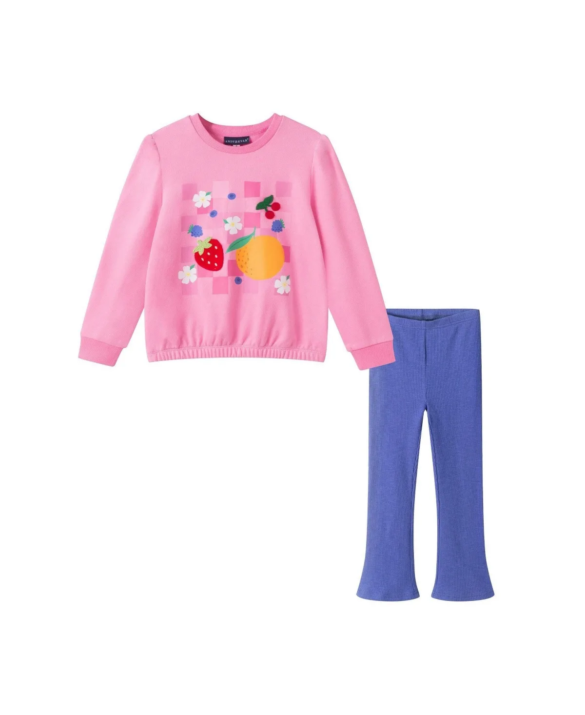 Fruit Graphic Sweatshirt Flare Legging Set by Andy & Evan