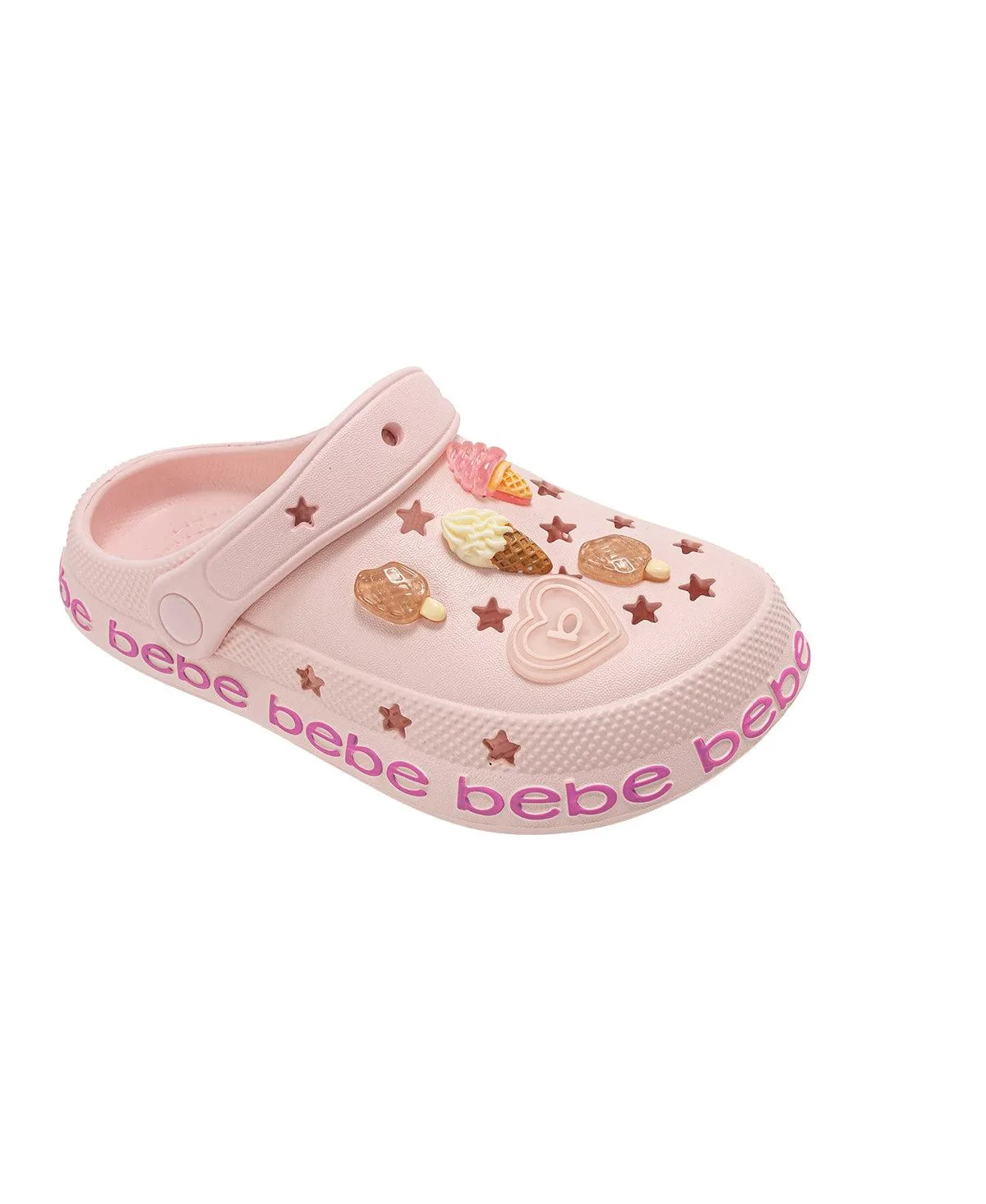 Eva Slip-On with Treat and Logo Charms Clogs by Bebe