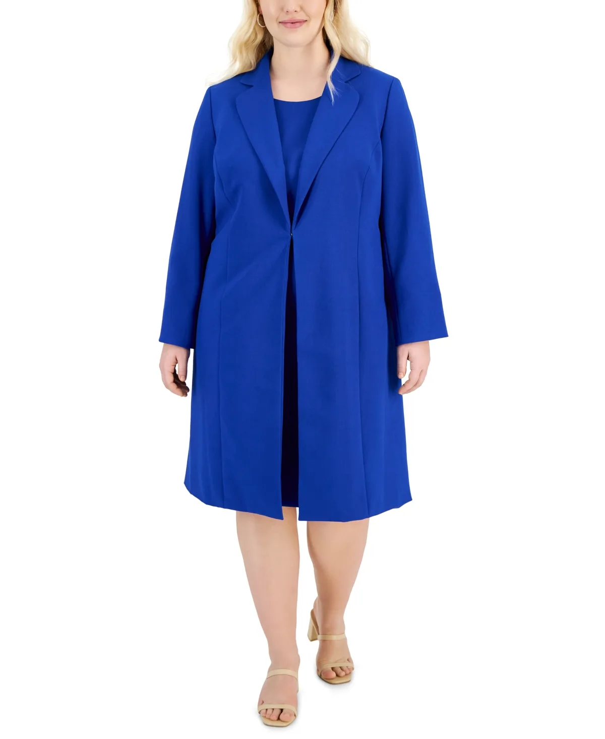Topper Jacket & Sheath Dress Suit Set by Le Suit