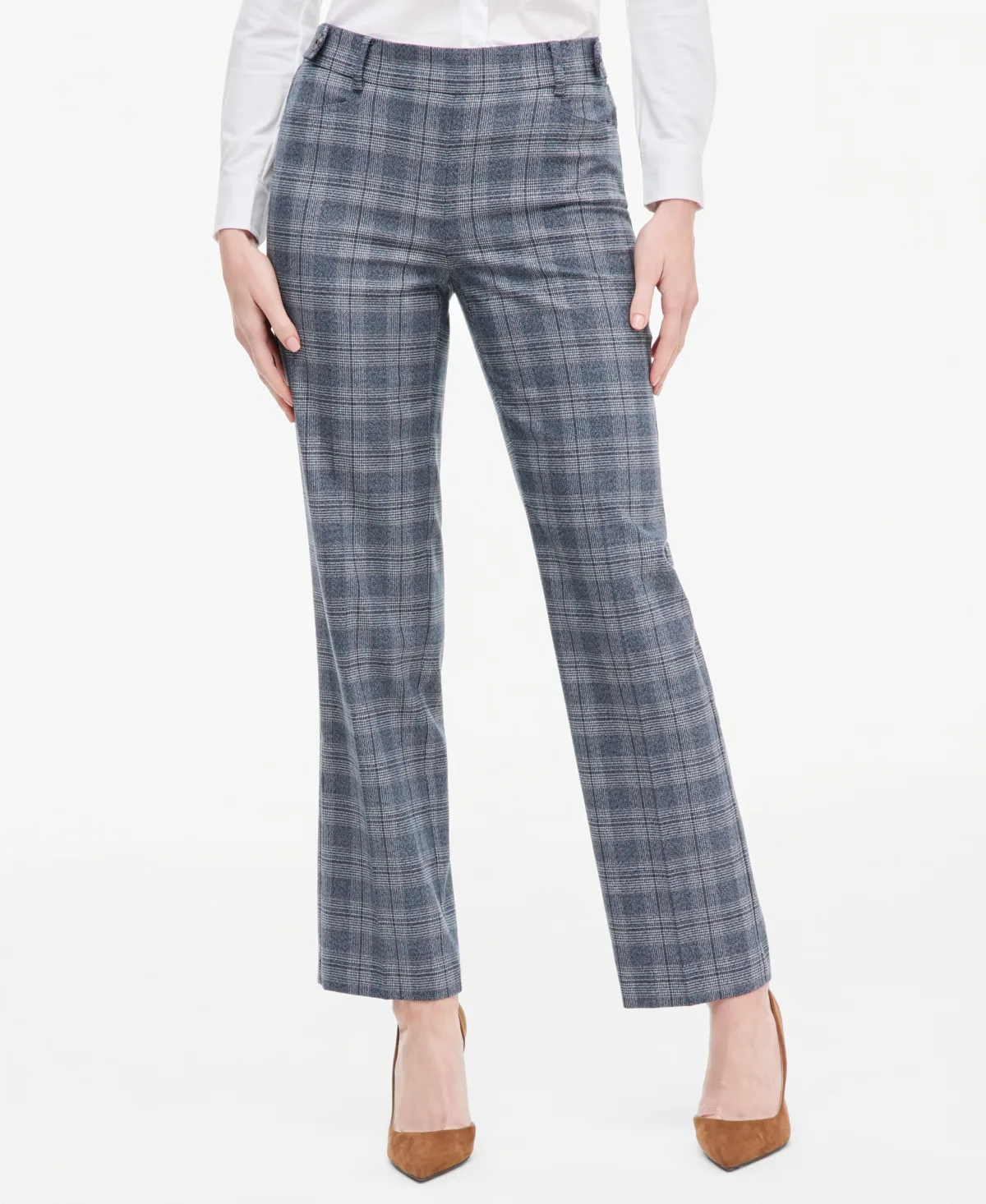 Button-Tab Pull-On Trousers by Jones New York