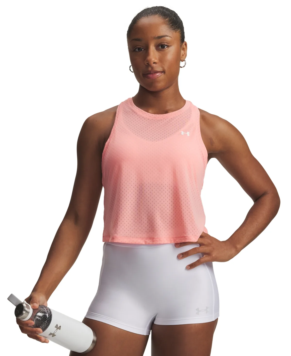 Tech Sport Mesh Crop Sleeveless Tank Top by Under Armour